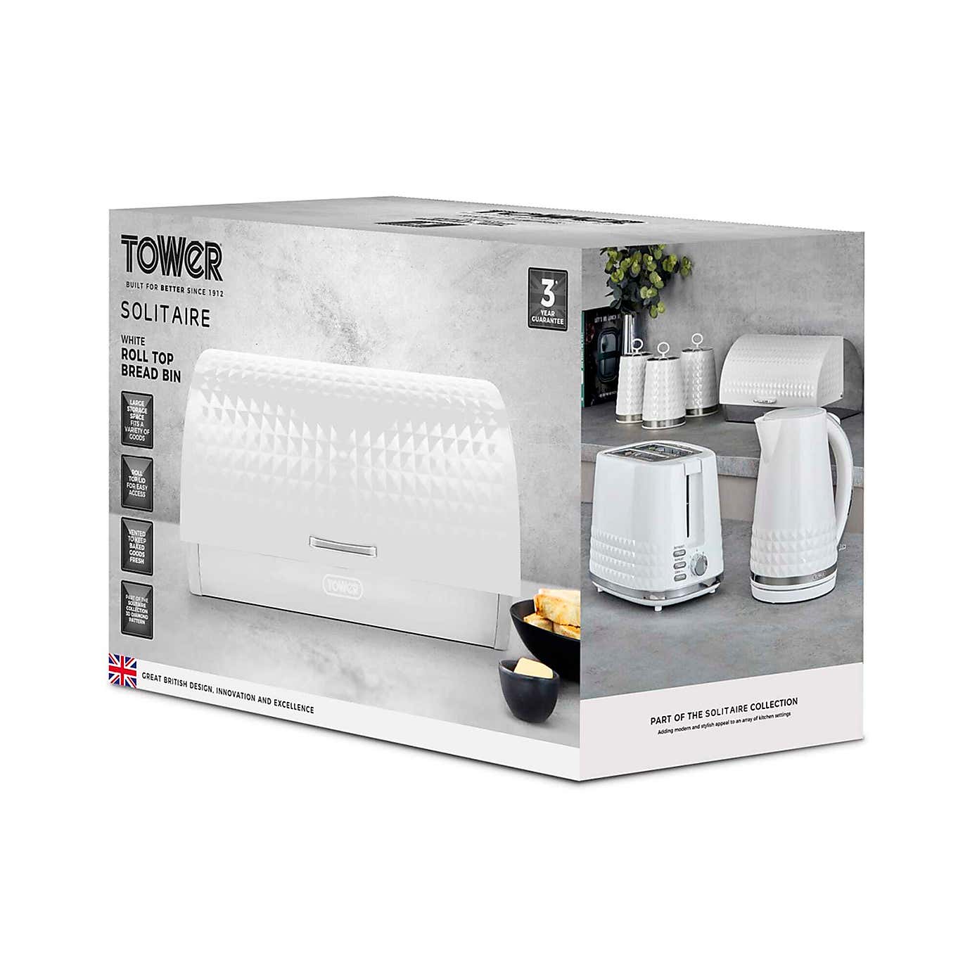 TOWER Solitaire Bread Bin