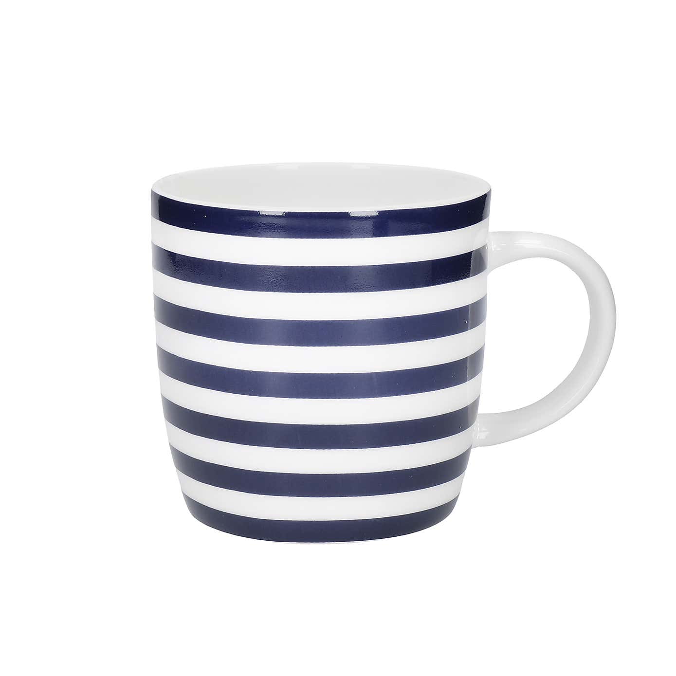 Kitchencraft Set of 4 Blue and White Stripe Mugs