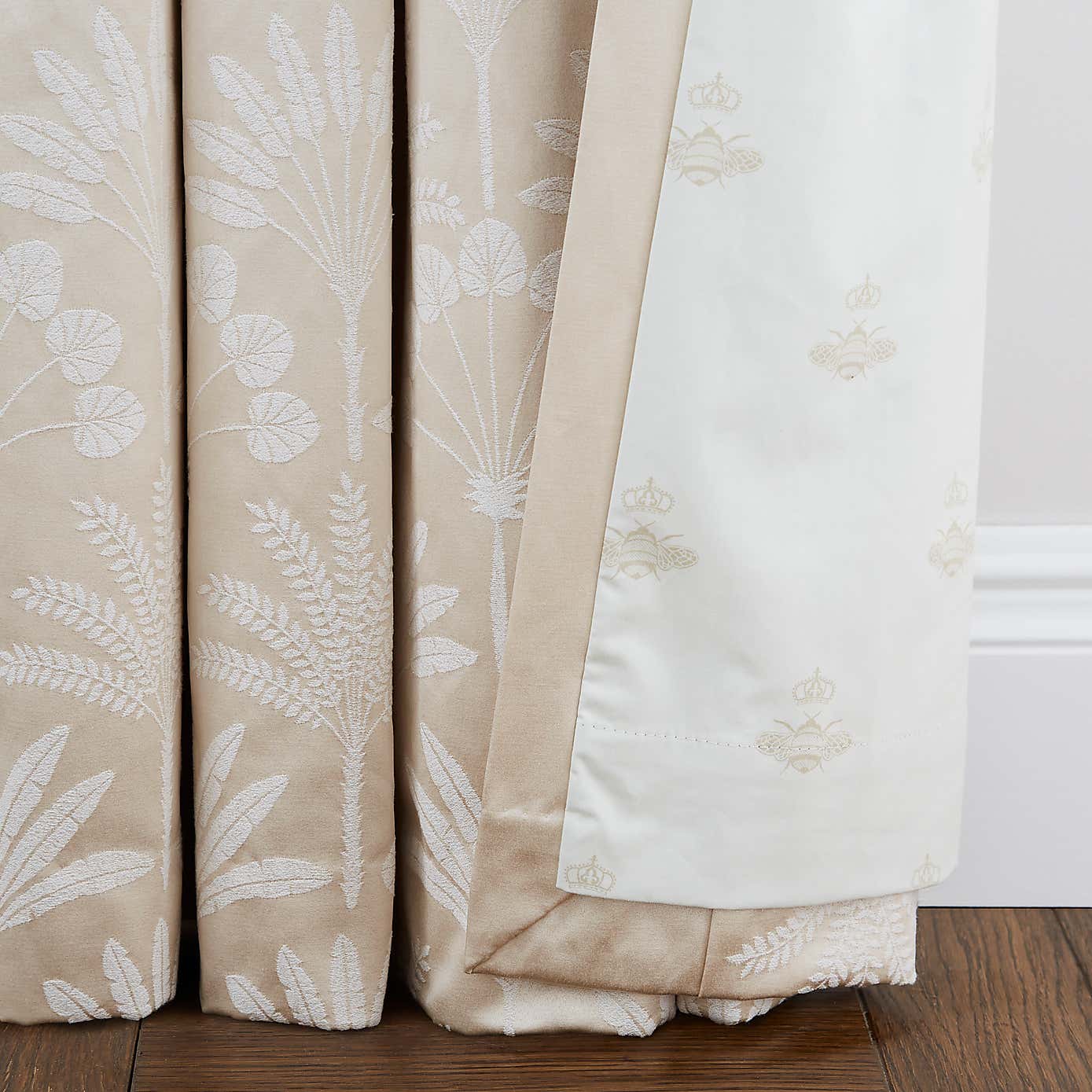 Dorma Luxe Palms Pencil Pleat Blackout Curtains