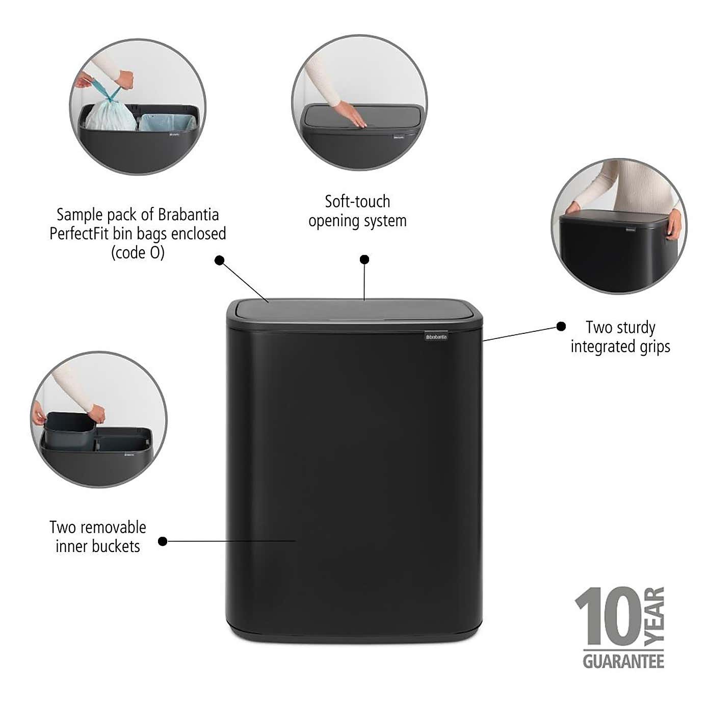 Brabantia Bo 2 x 30L Touch Bin