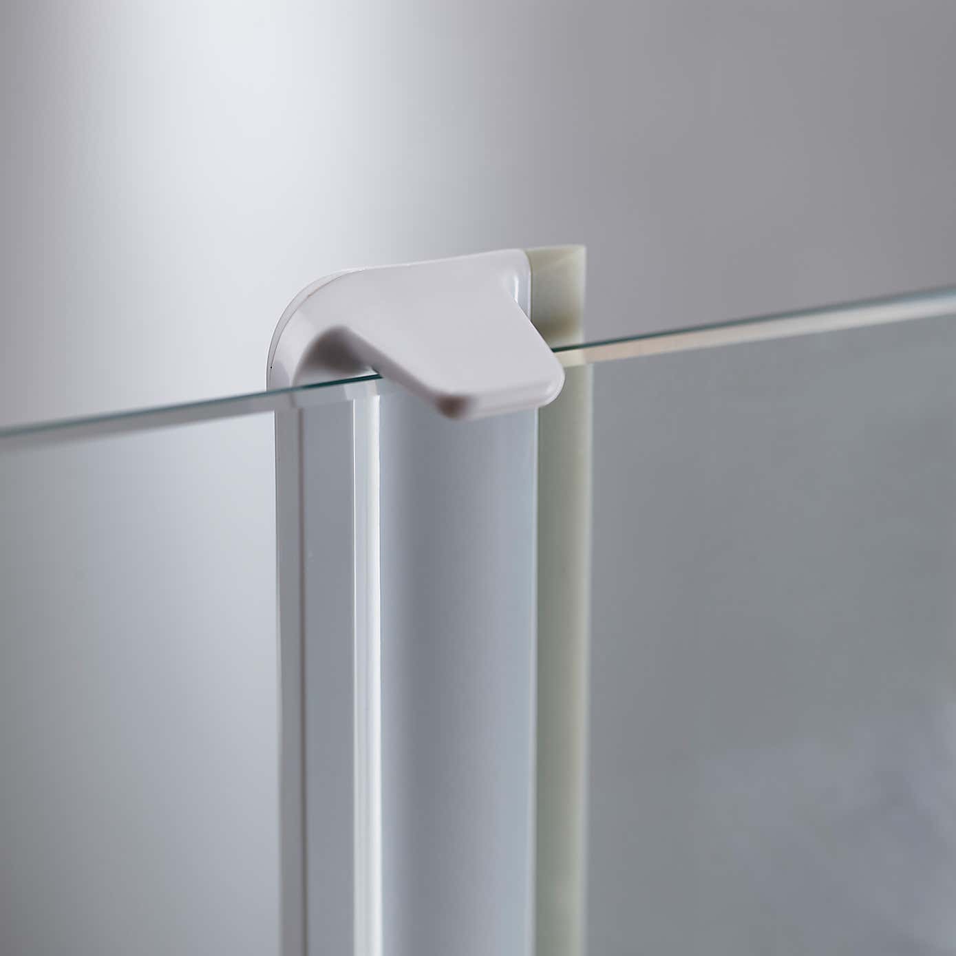 EasyStore Compact Shower Squeegee Grey White