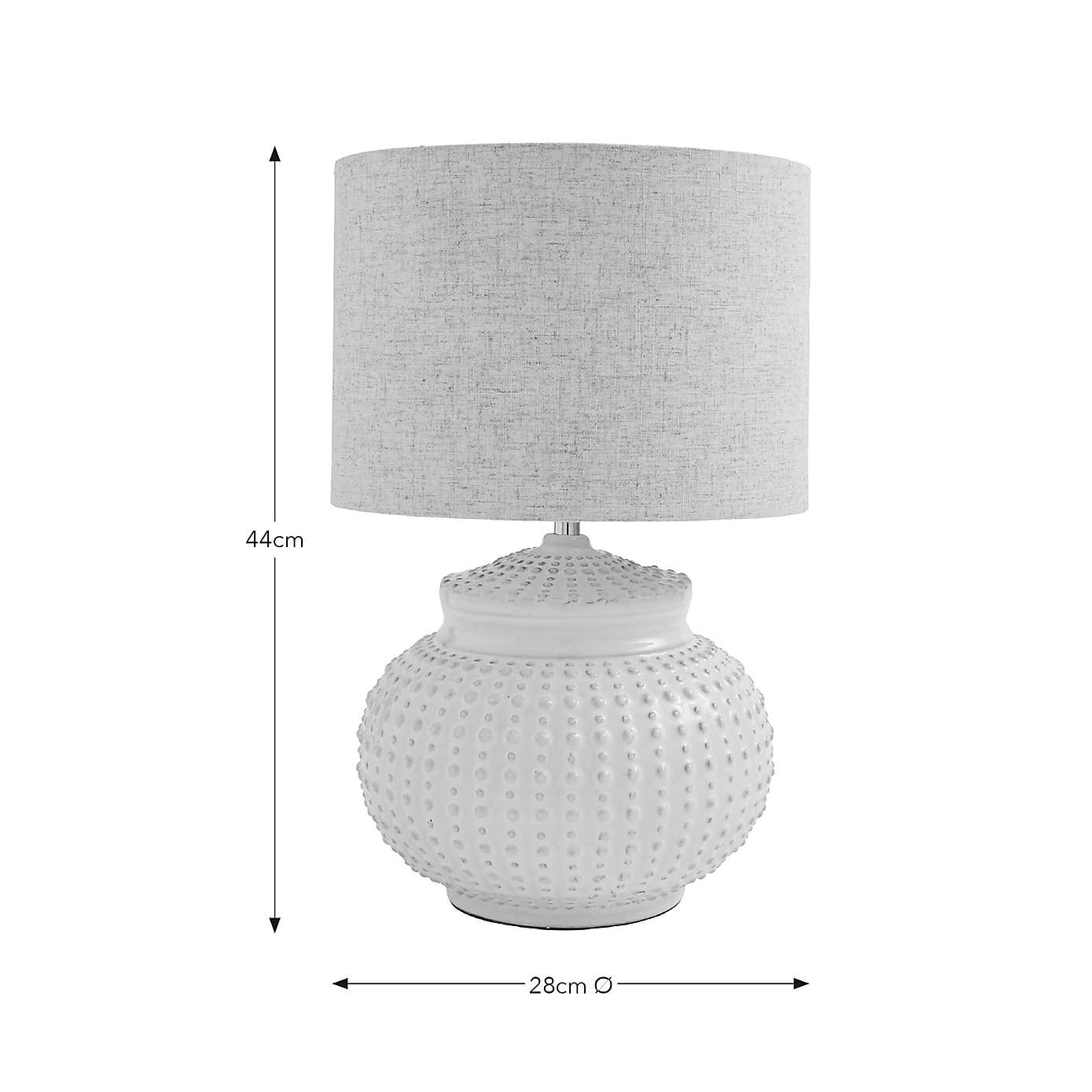 Zeeburg Urchin Ceramic Cream Table Lamp