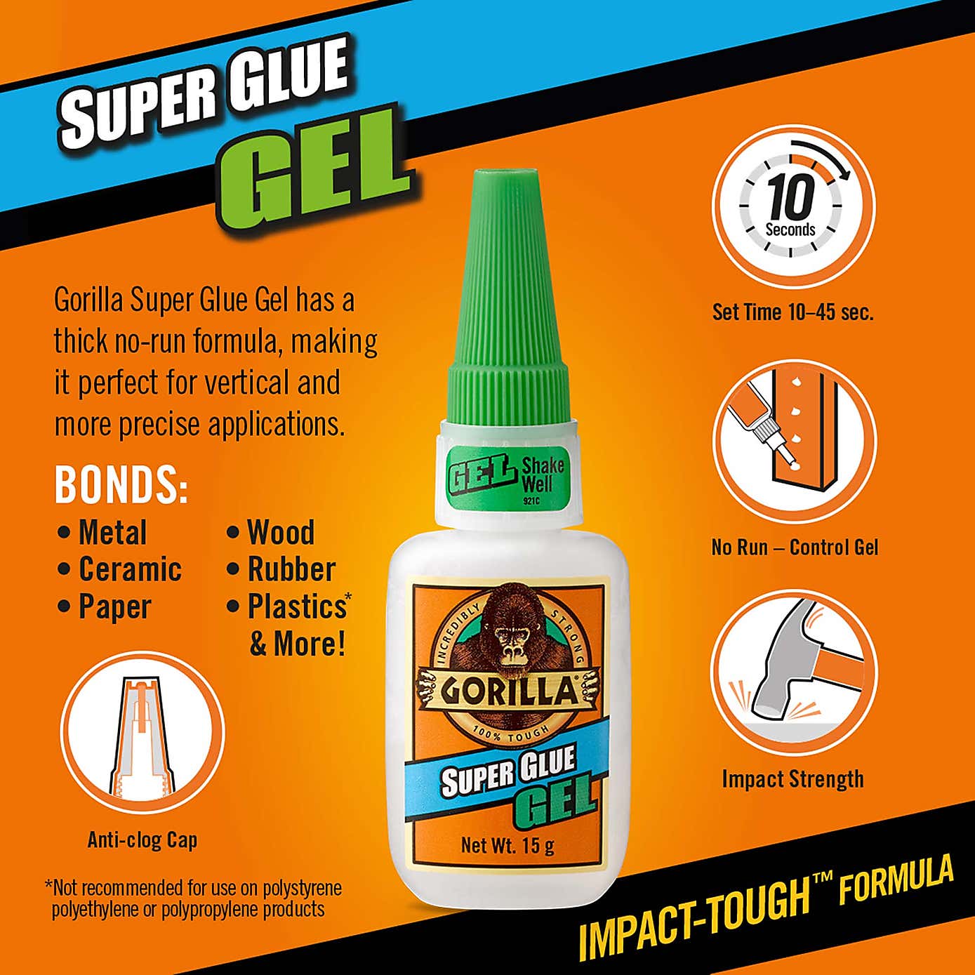Gorilla 15g Super Glue Gel
