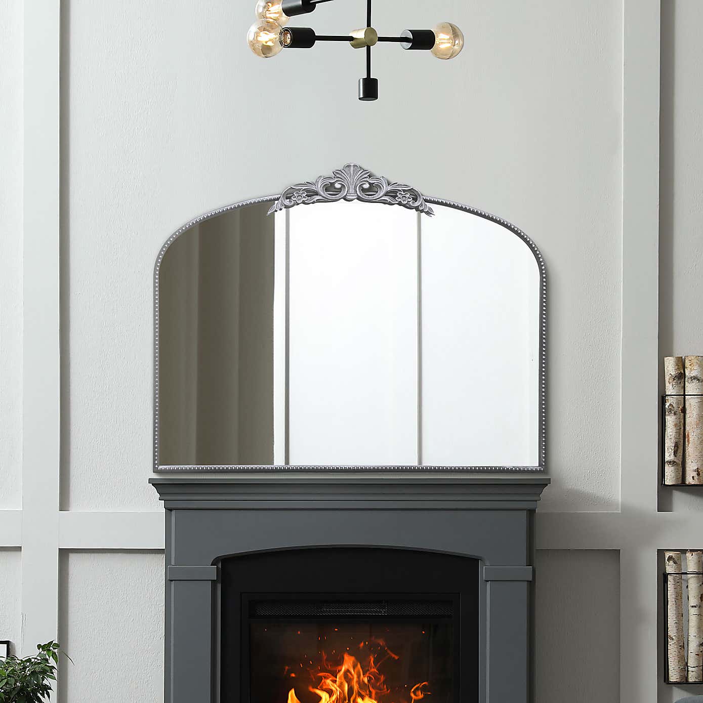 The Crown Arched Wall Mirror with Decorative Crown 1