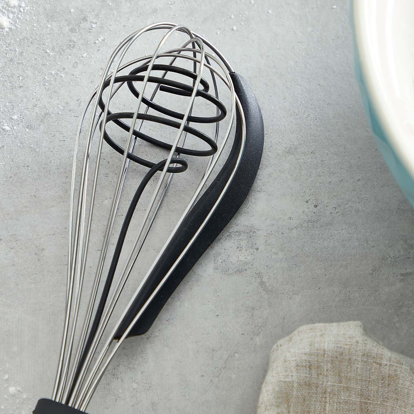 Professional Whisk with Silicone Bowl Scraper