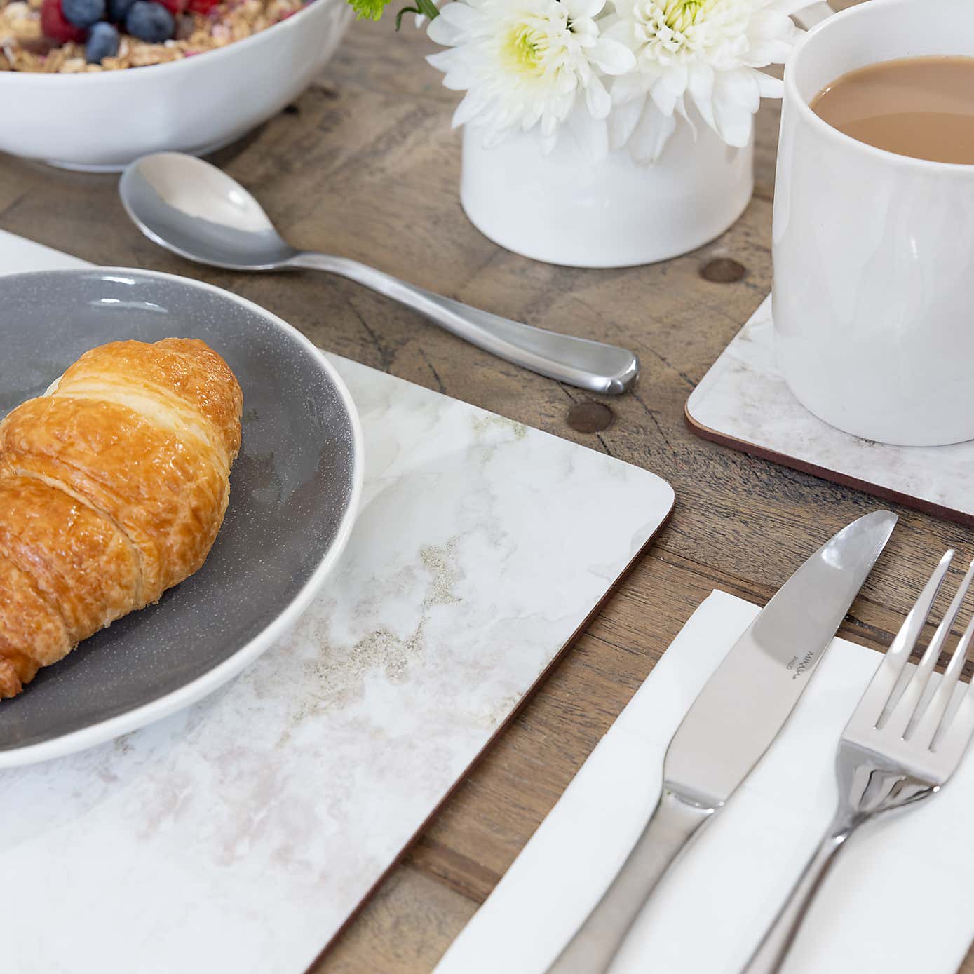Creative Tops Set of 6 Marbled Wooden Placemats