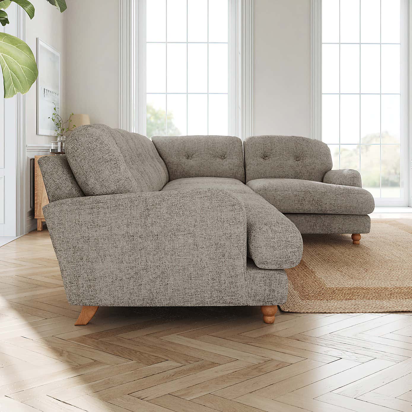 Martha Chunky Chenille Full Corner Sofa