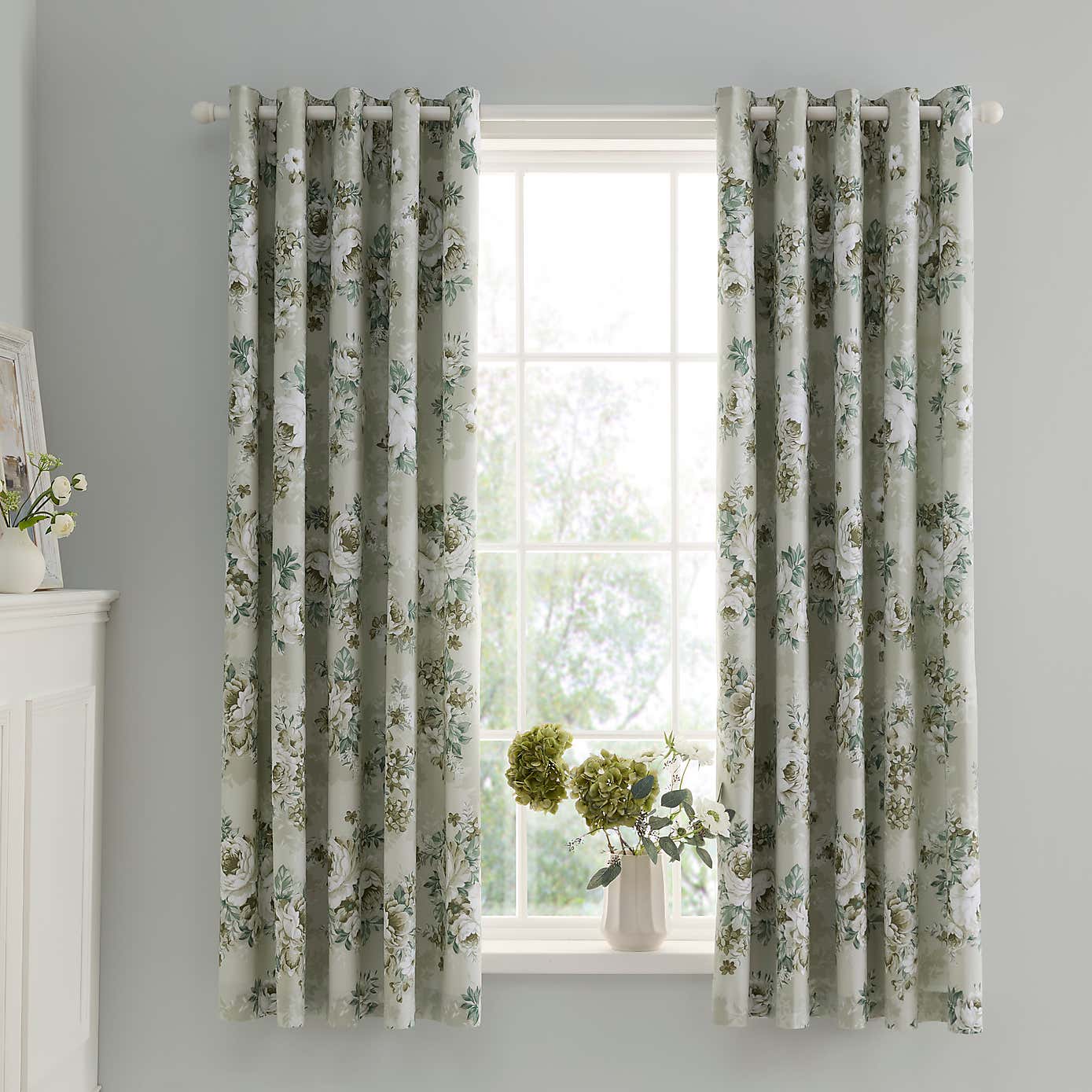Darla Floral Eyelet Curtains