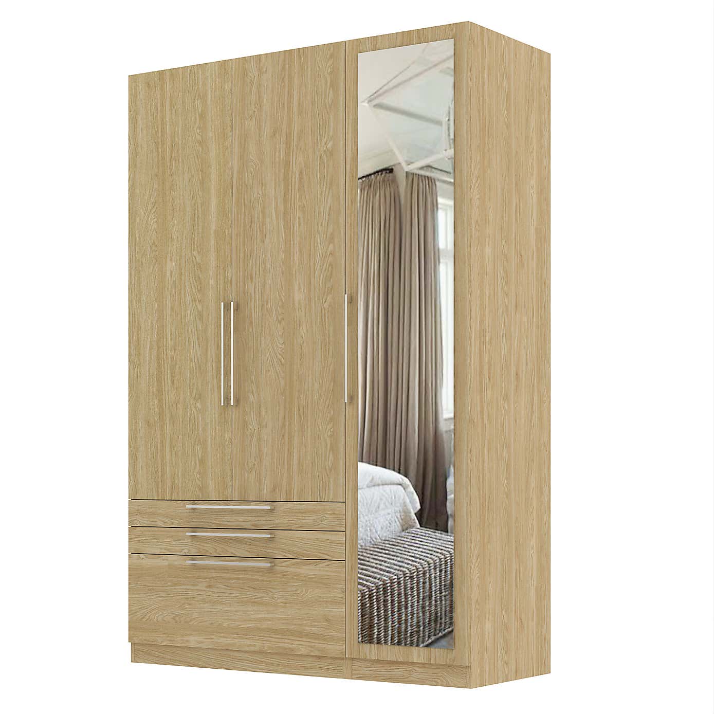 Foster Triple 3 Drawer Wardrobe