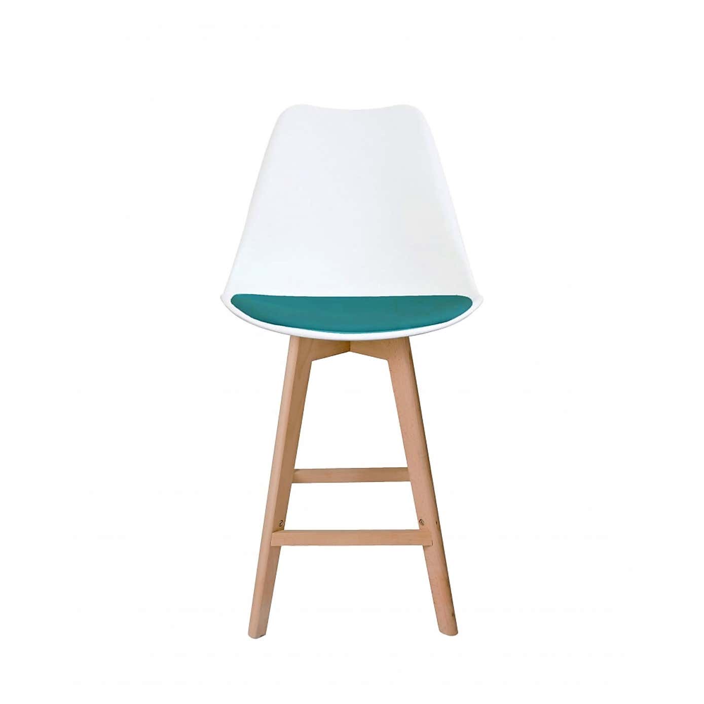 Fusion Living Soho White Plastic Bar Stool