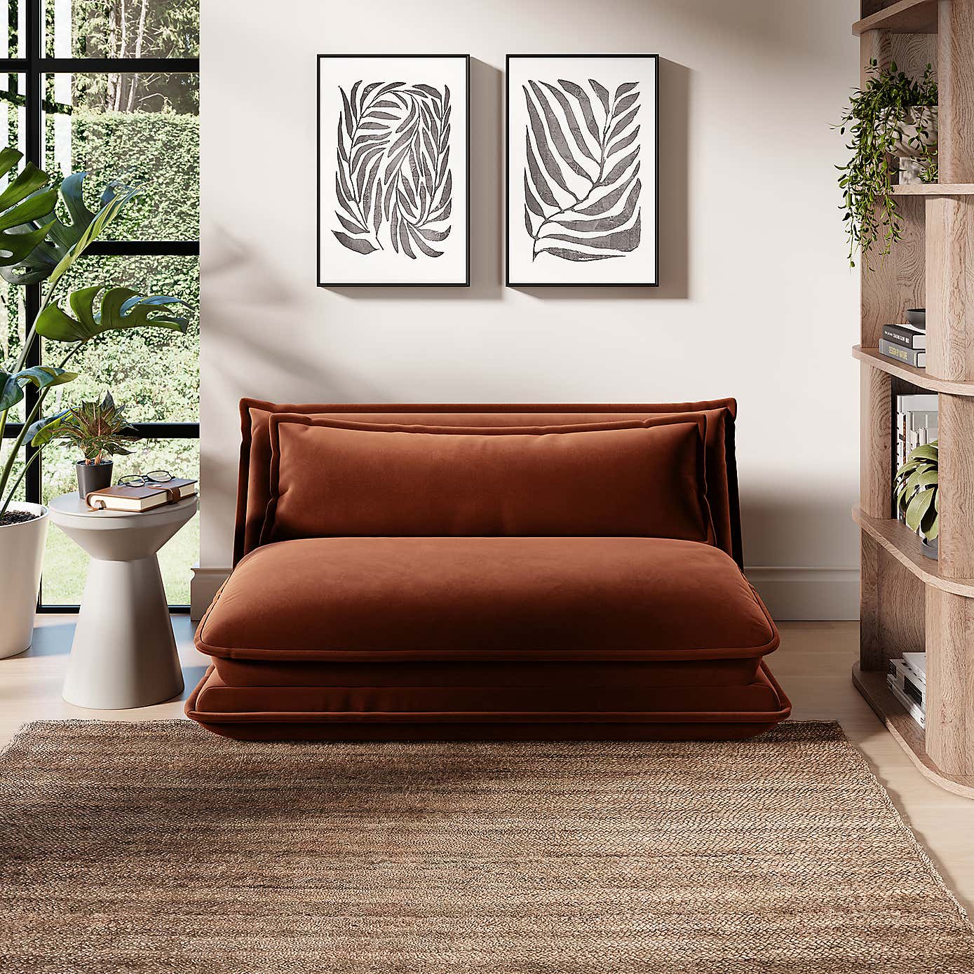 Jackson Velvet Small Double Sofa Bed