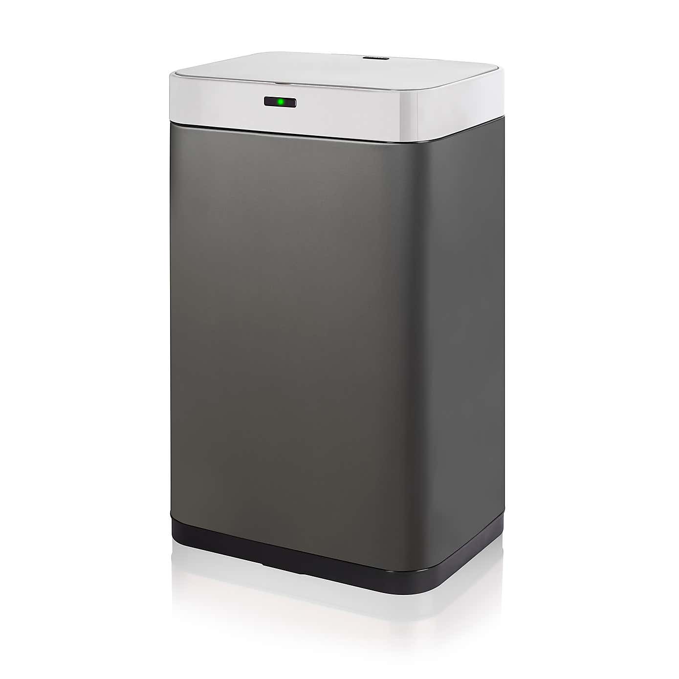 Tower 75 Litre Silver Rectangular Sensor Bin