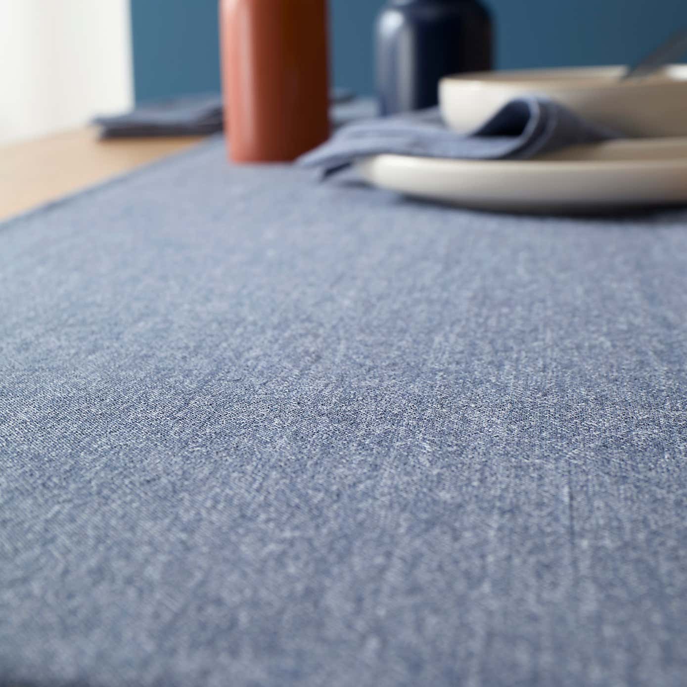Fairford Navy Cotton Table Runner