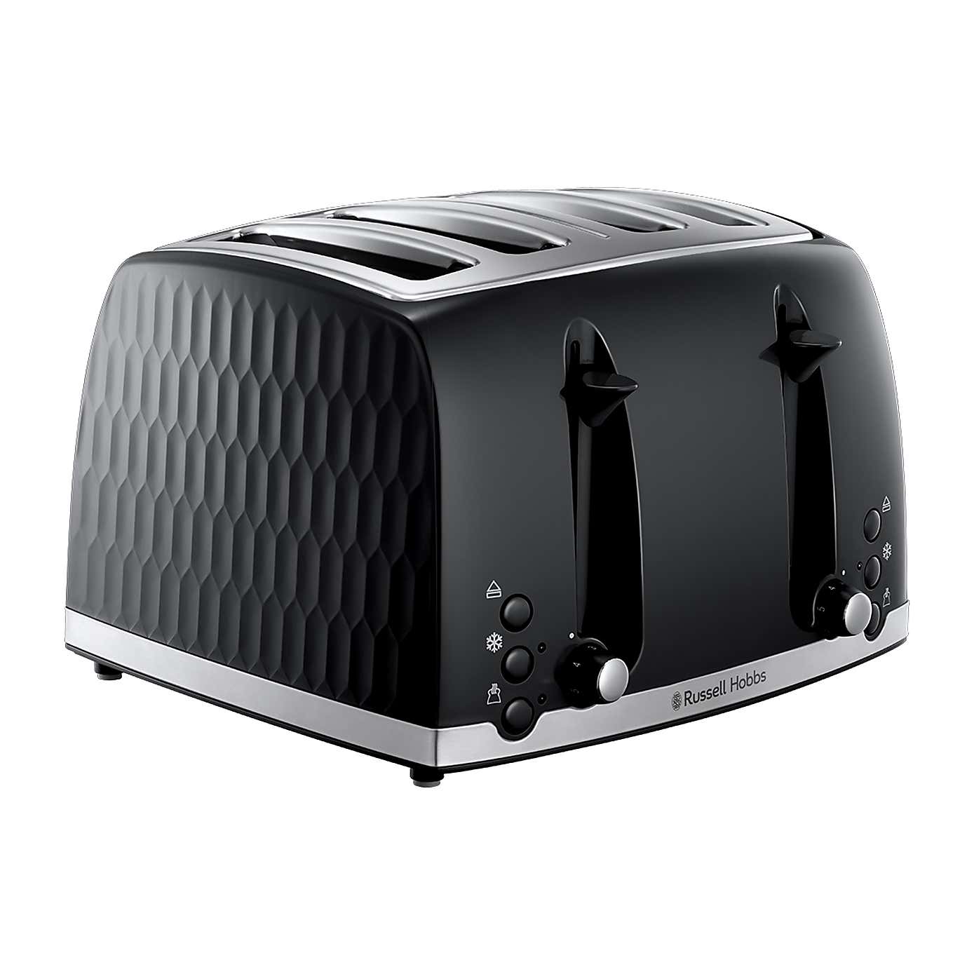 Russell Hobbs Black Honeycomb Kettle and Toaster Set