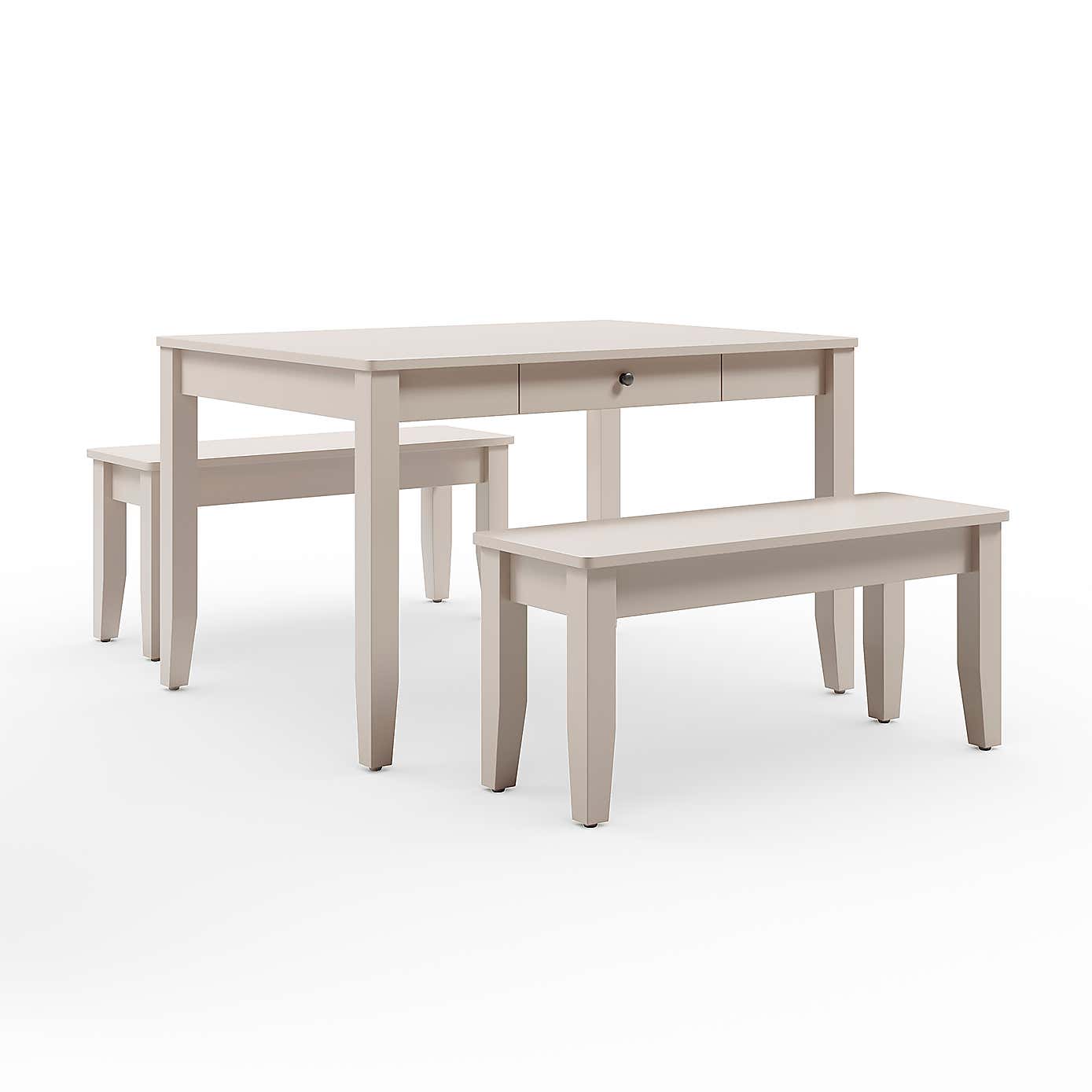 Lynton 4 Seater Dining Table and Bench Set