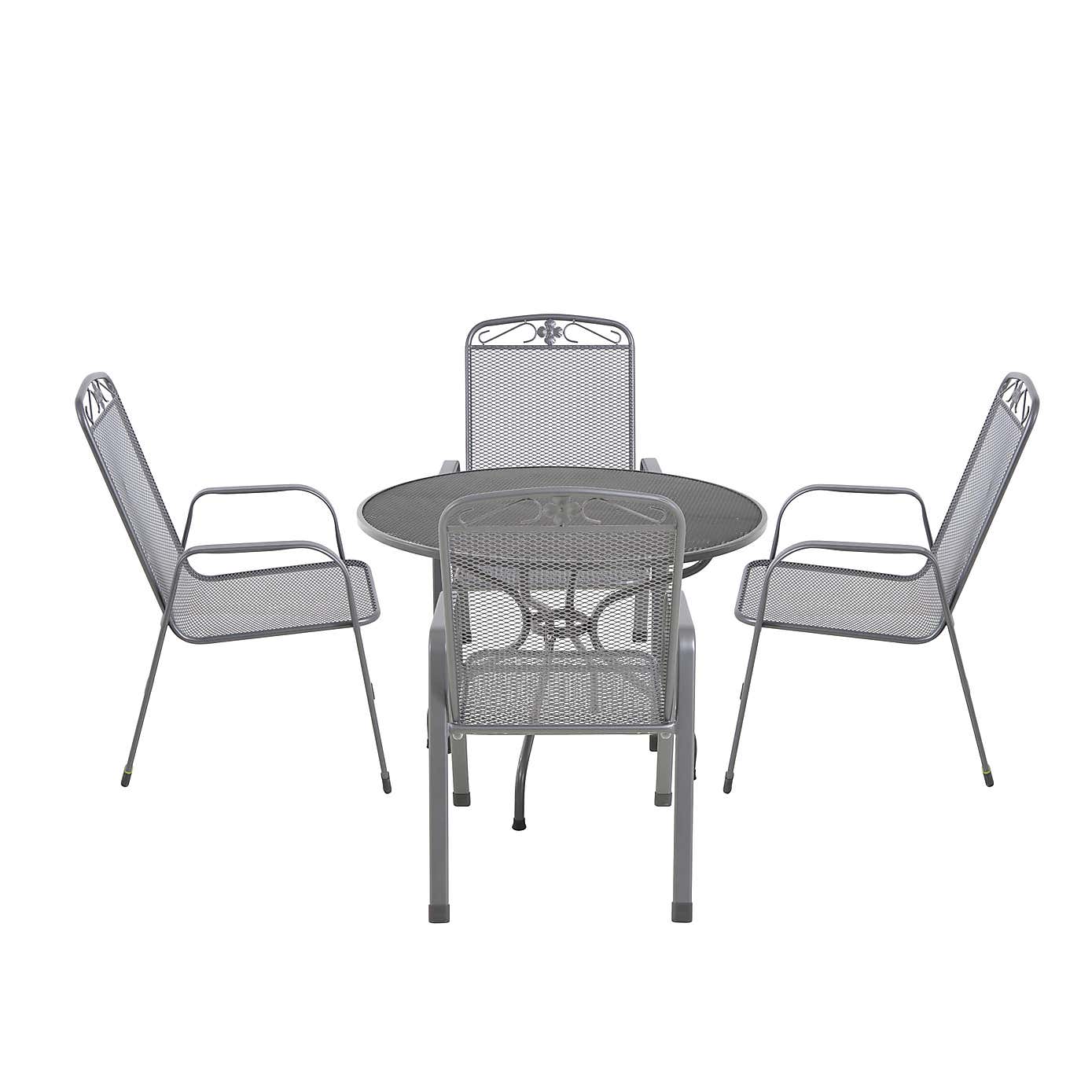 Pacific Lifestyle Elegance Round 4 Seater Dining Set with Cushions