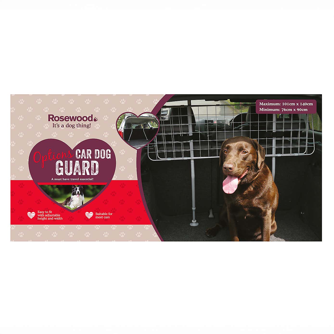 Rosewood Car Dog Guard