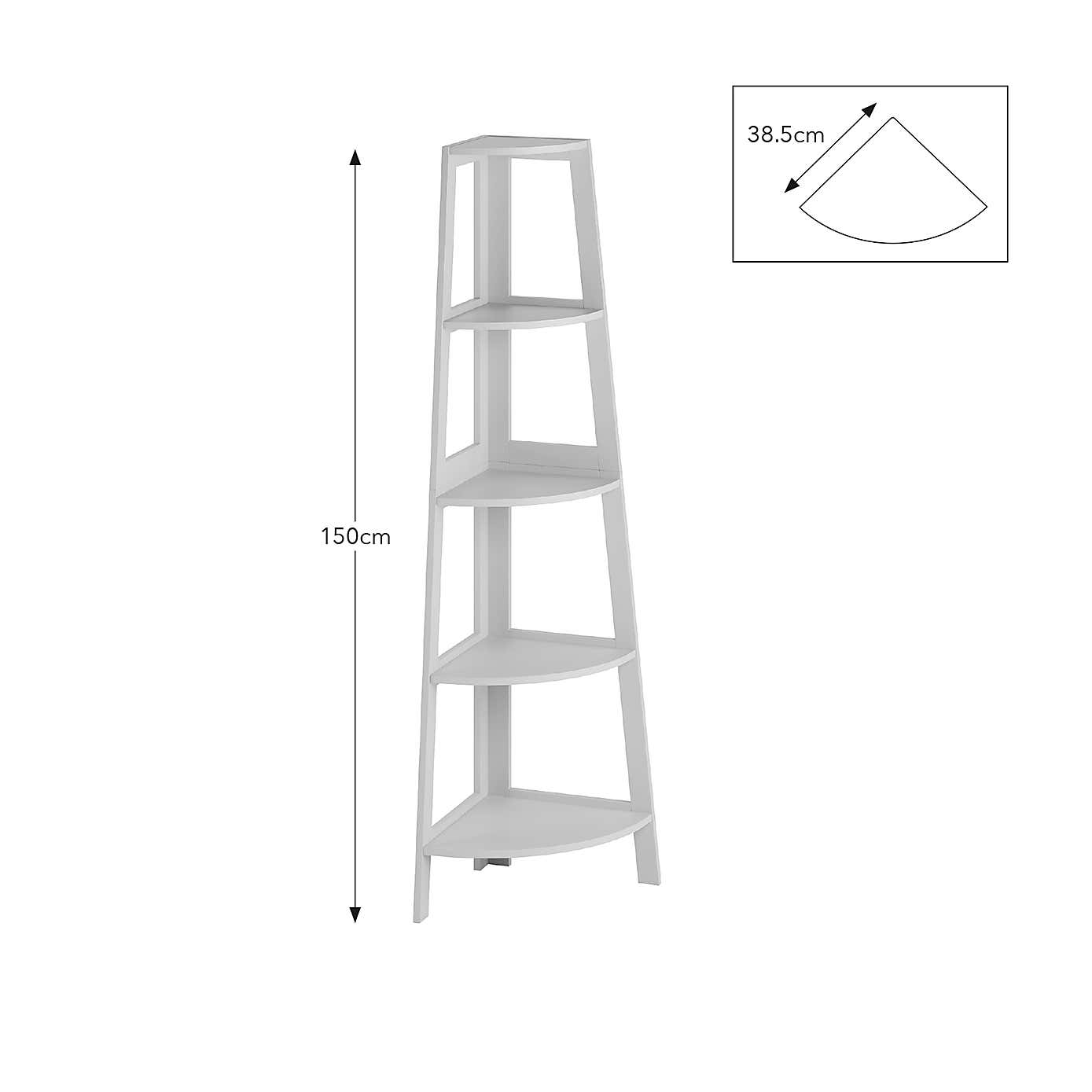 Nautical Corner Ladder Shelving Unit
