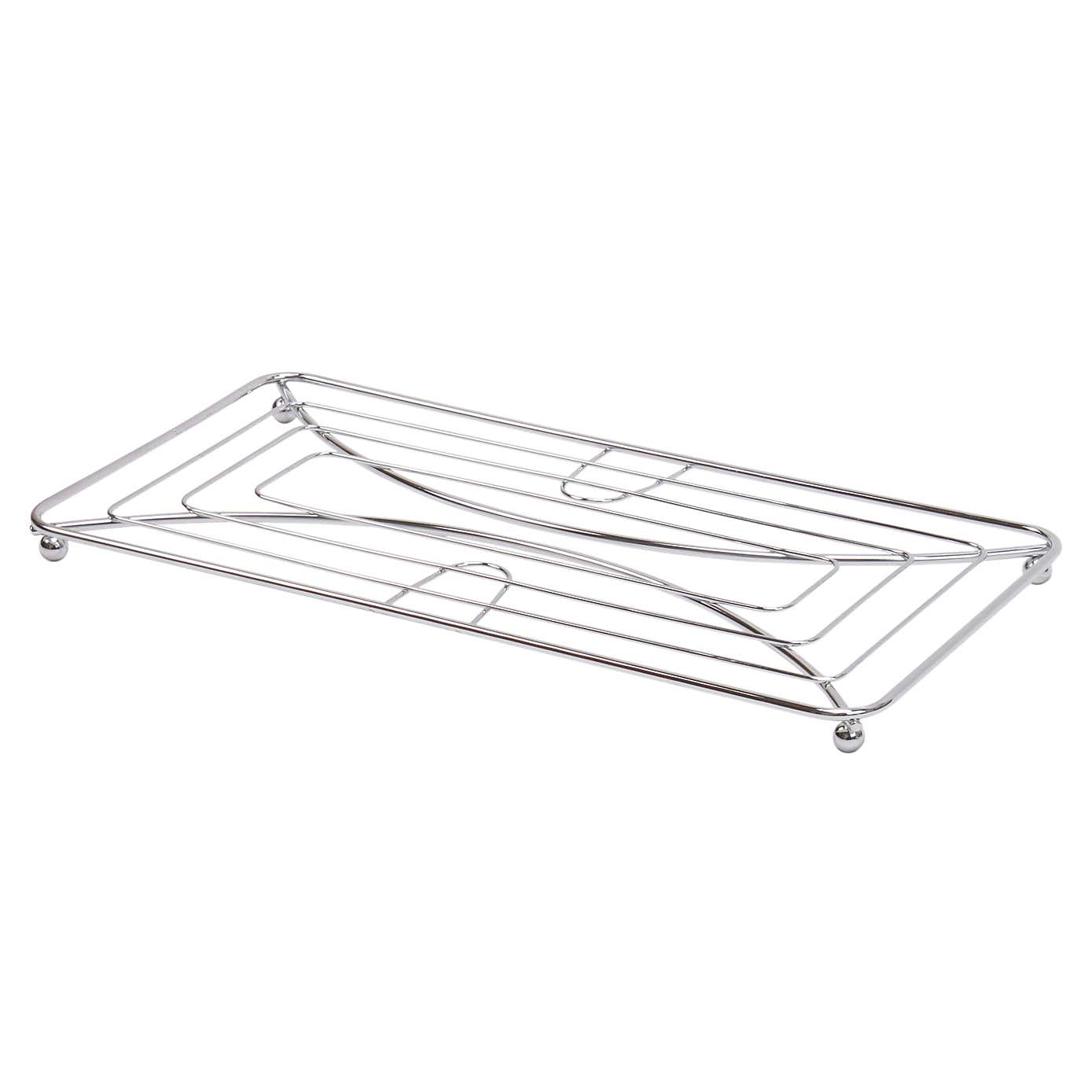 Chrome Double Pan Trivet