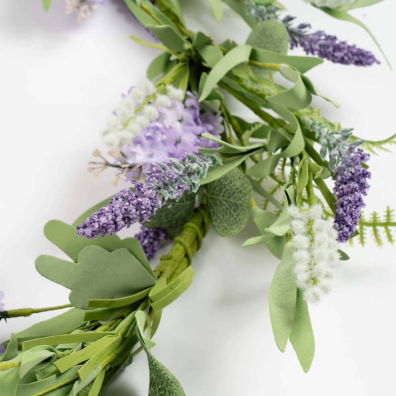 Artificial Purple Hyacinth Eucalyptus & Lavender Garland
