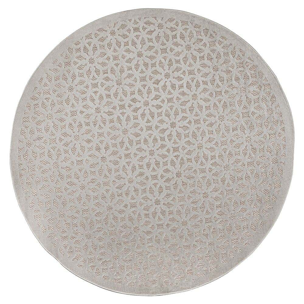 Argento Textured Indoor Outdoor Round Rug