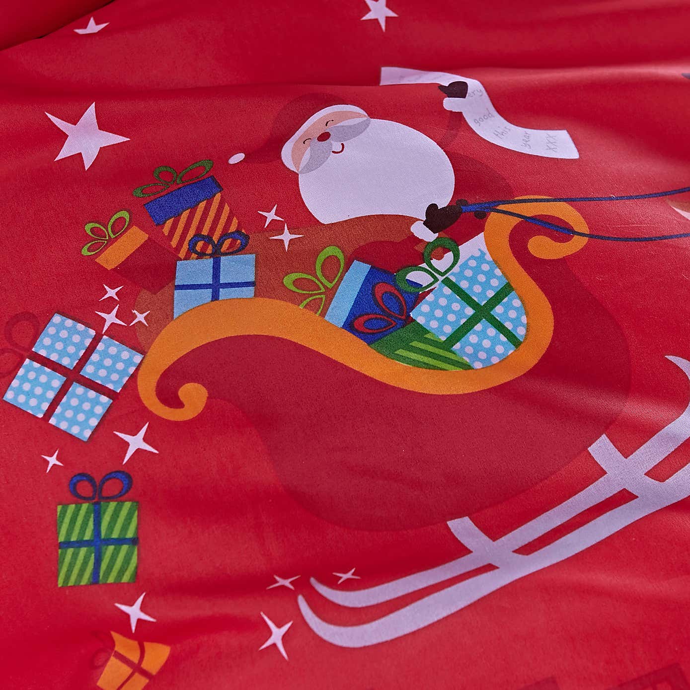 Catherine Lansfield Santas Christmas Presents Duvet Cover and Pillowcase Set