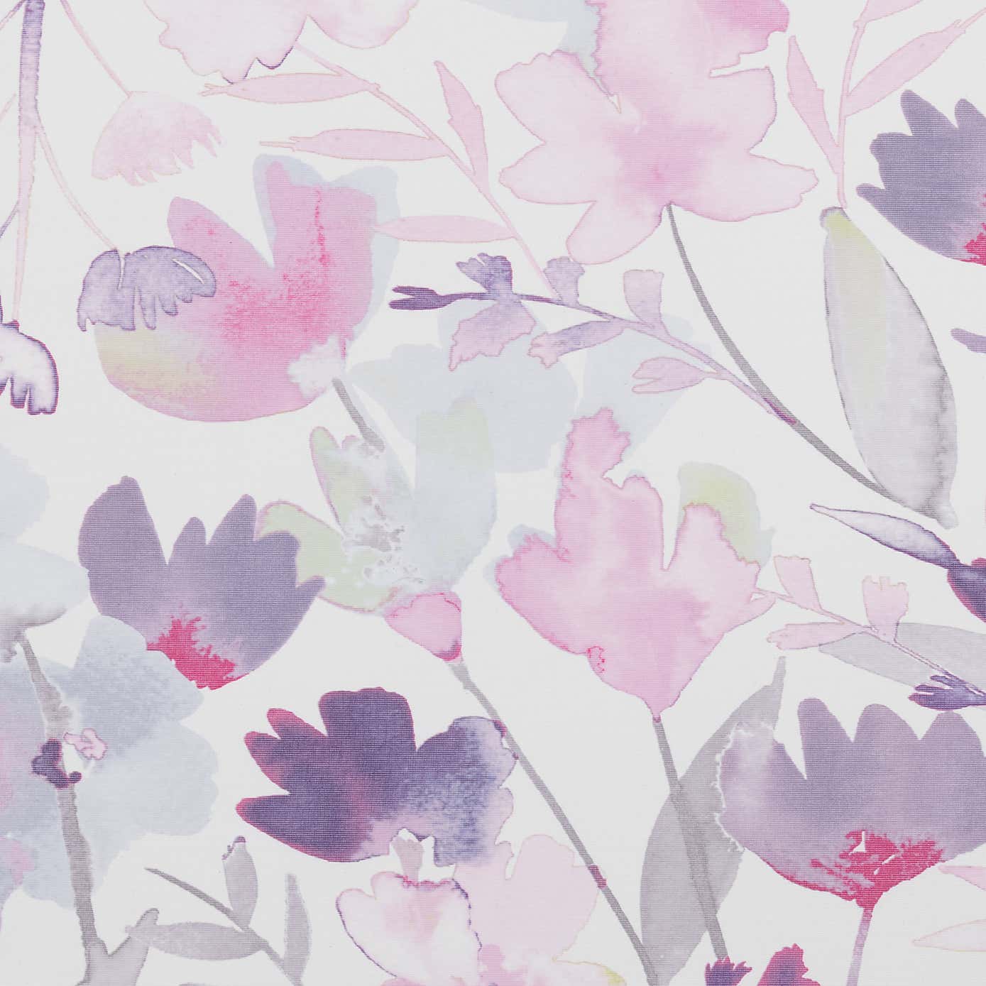 Watercolour Floral Pink Blackout Roller Blind