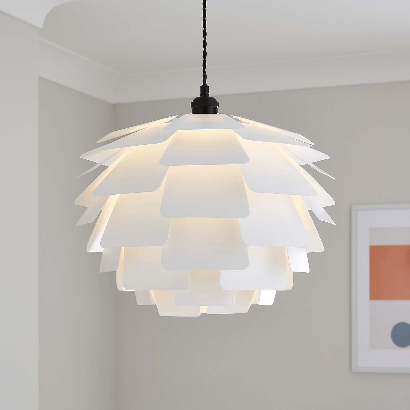 Elements Kerr Easy Fit Plastic Pendant Shade