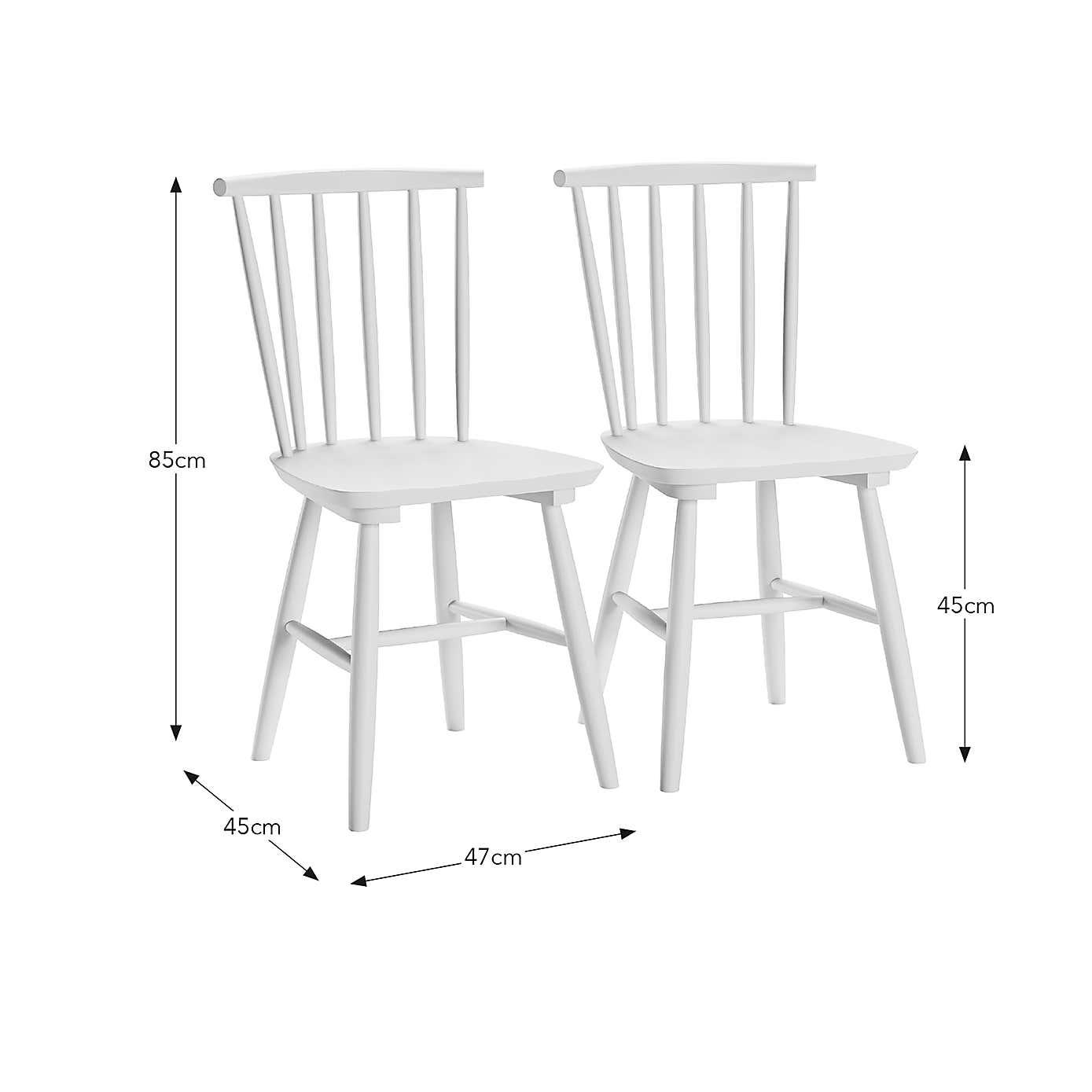Harvey Set of 2 Dining Chairs, Beech Wood