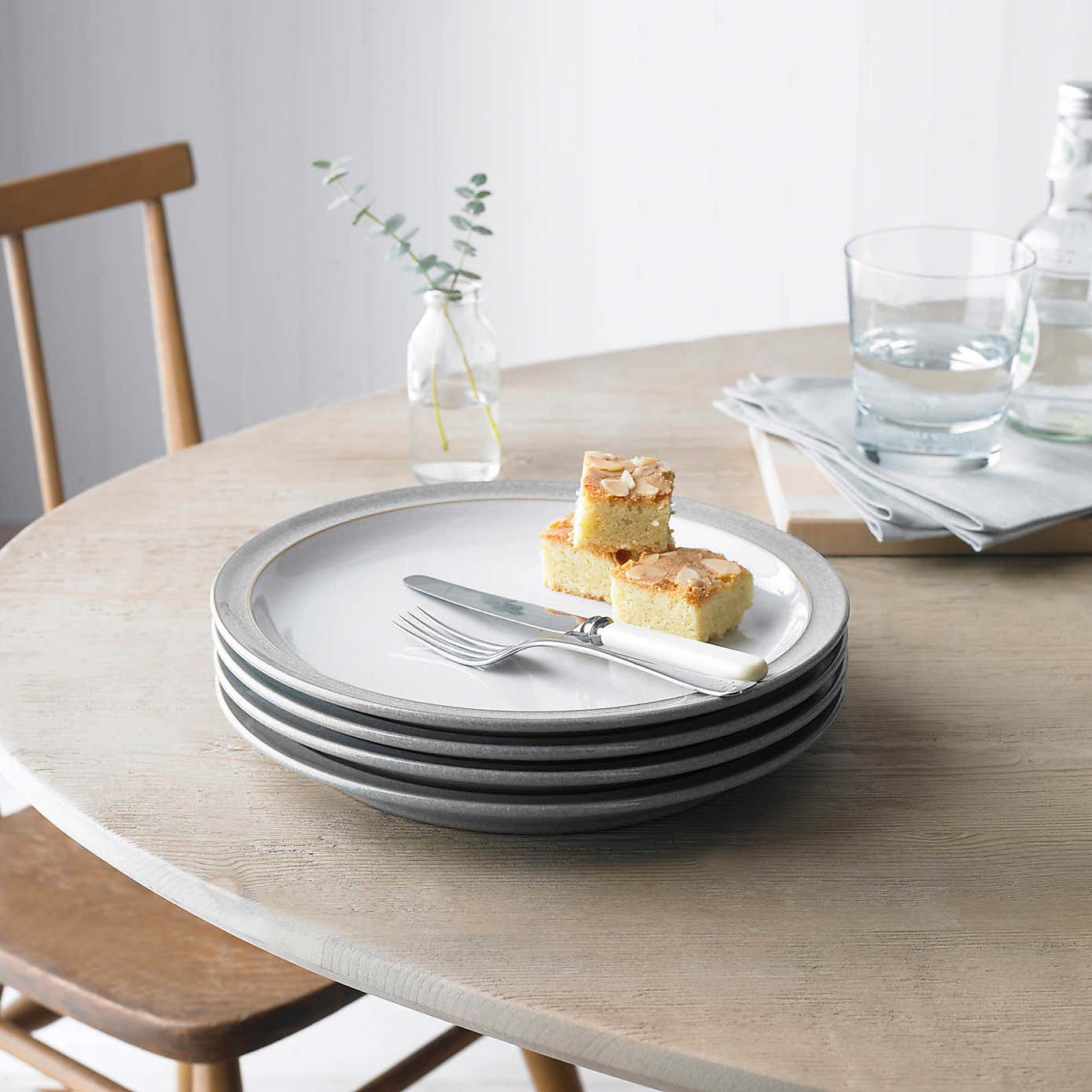 Denby Elements Grey Dinner Plate