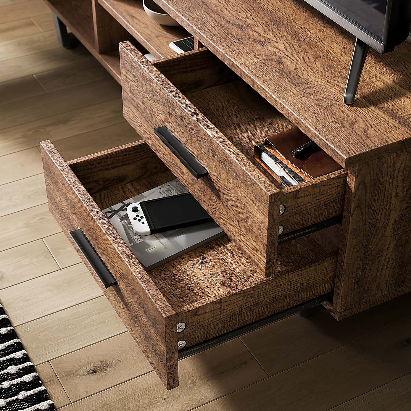 Freddie TV Unit Oak Effect