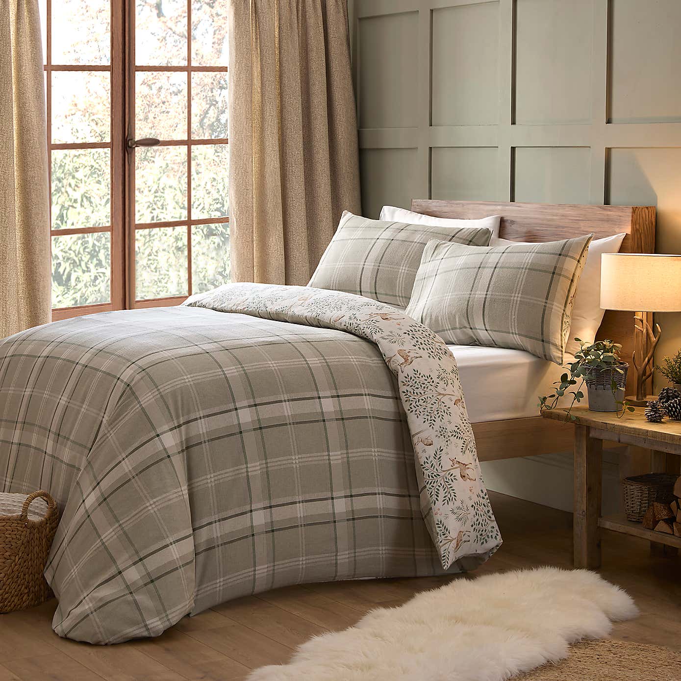 Forest Animals 100% Cotton Duvet Cover & Pillowcase Set