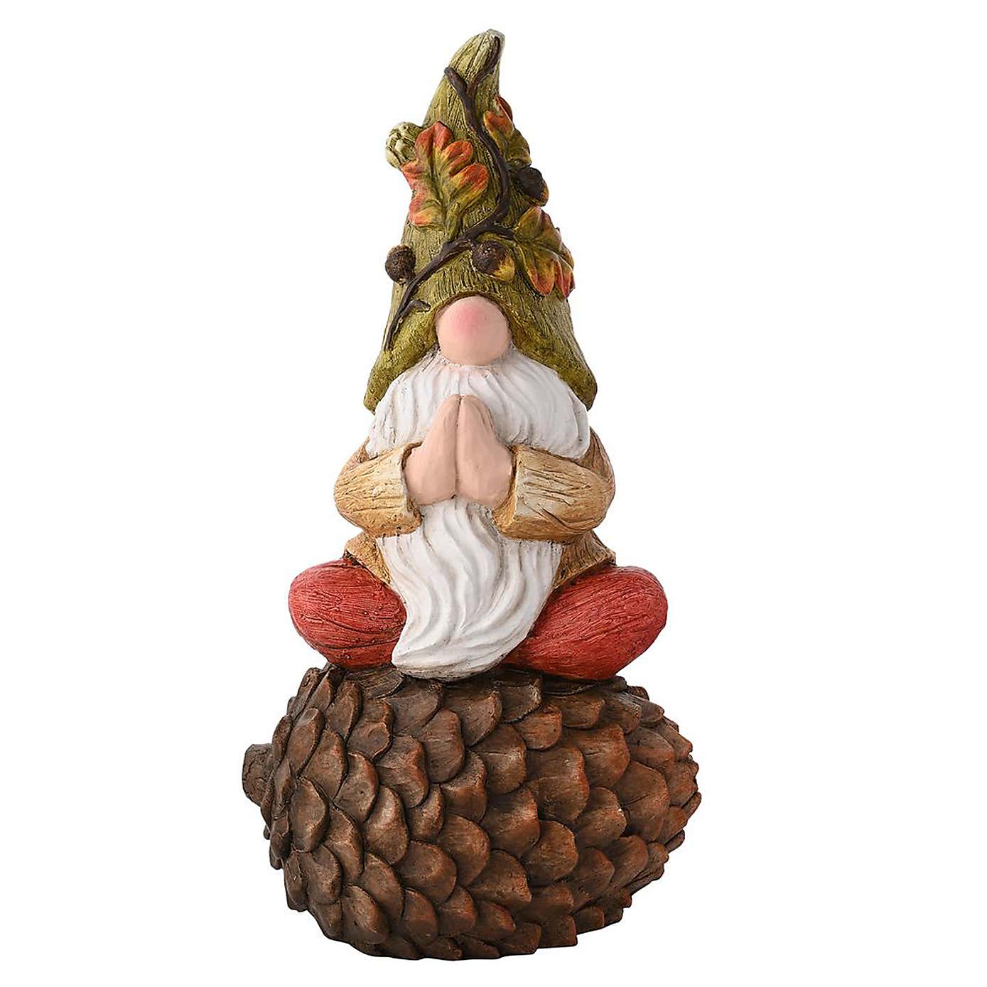 Autumn Gnome Sat on Pinecone Indoor Outdoor Ornament