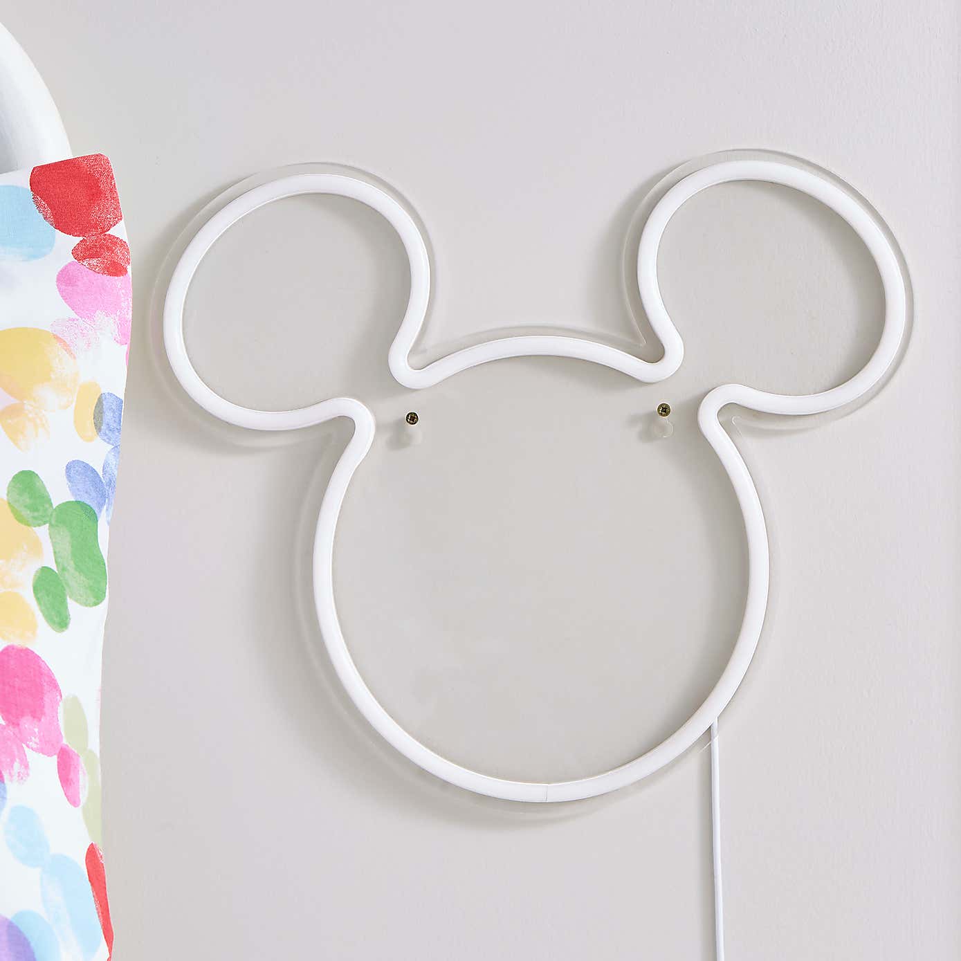 Mickey Mouse Neon Pink Wall Light
