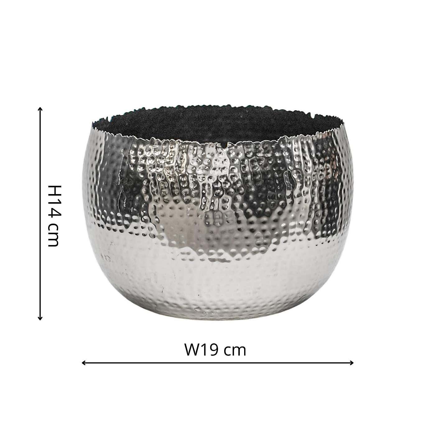 Hammered Bowl Plant Pot