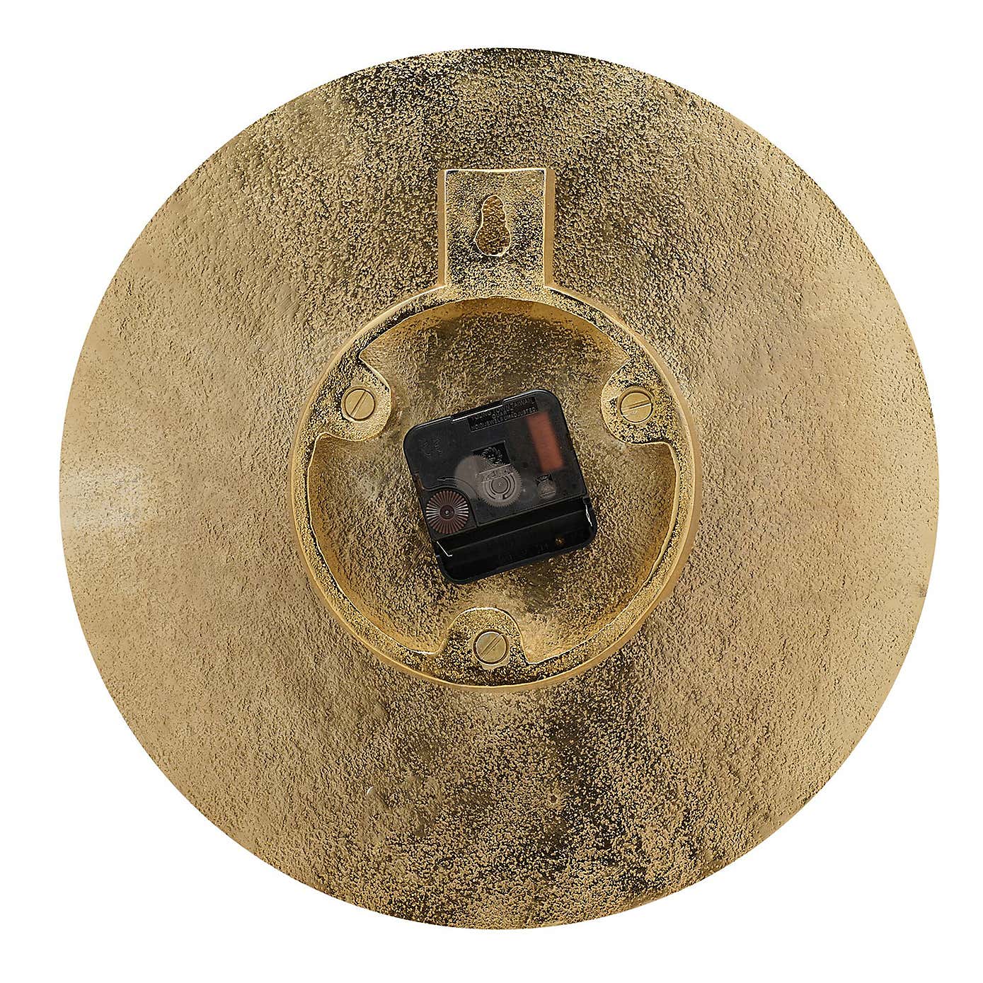 Interval Patterned Gold Metal Wall Clock