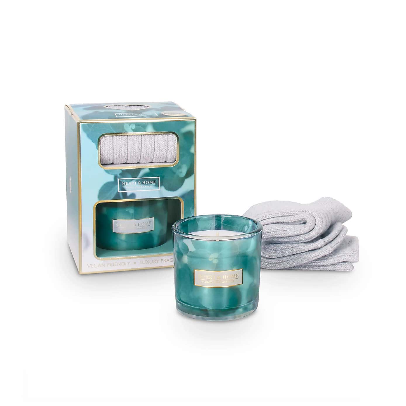 Heart & Home Tranquility Candle & Socks Gift Set