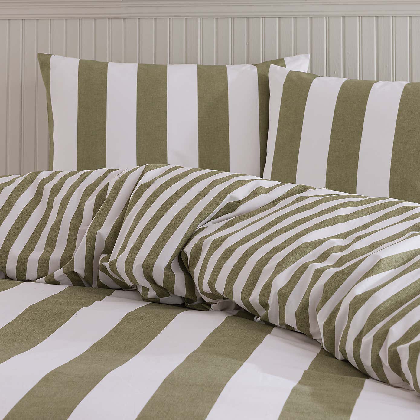 Kent Broad Stripe Cotton Duvet Cover & Pillowcase Set