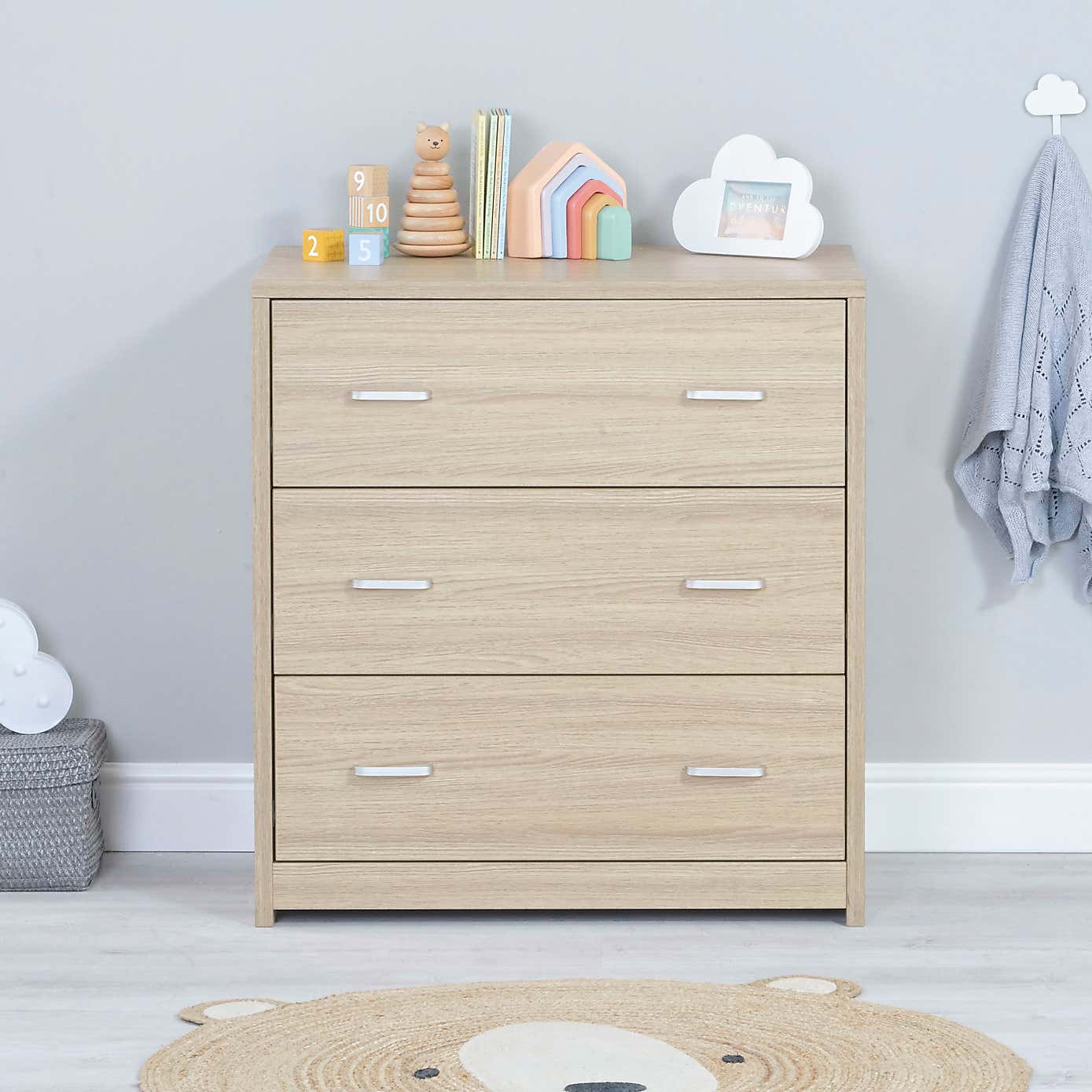 Babymore Luno Veni 3 Drawer Chest & Changing Unit