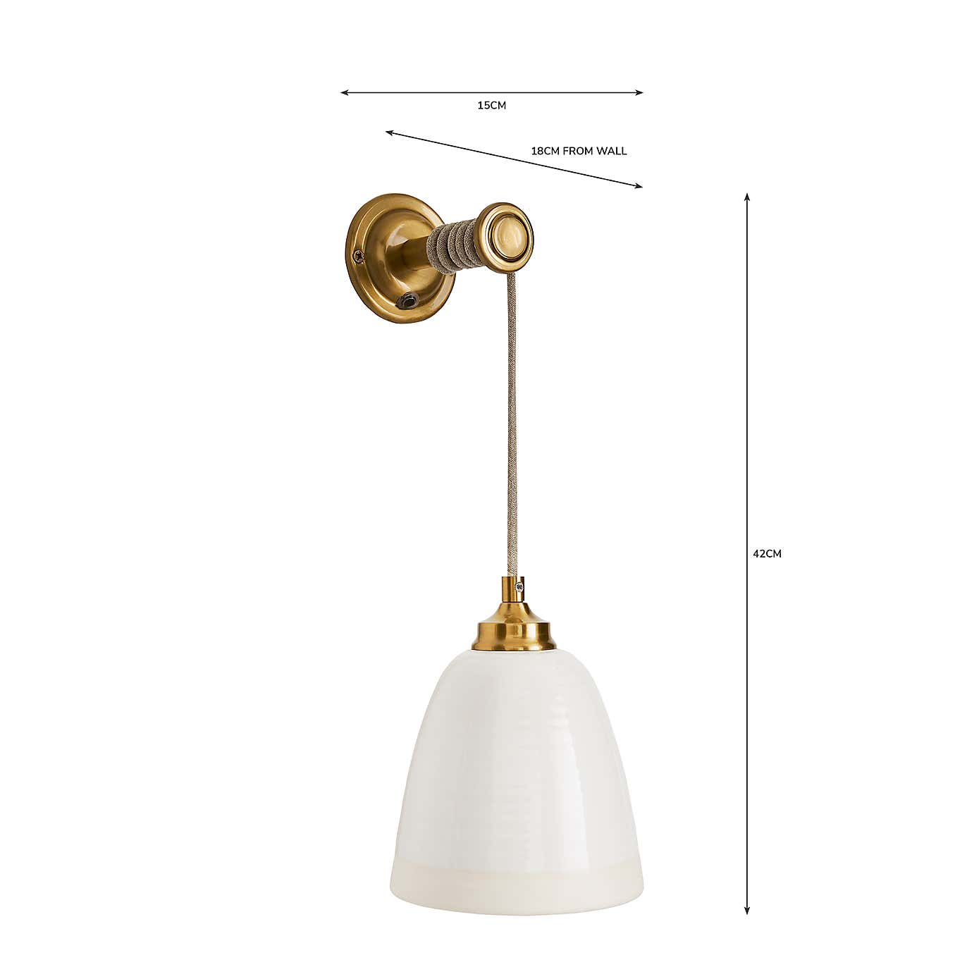 Churchgate Harby Easy Fit Plug In Wall Light