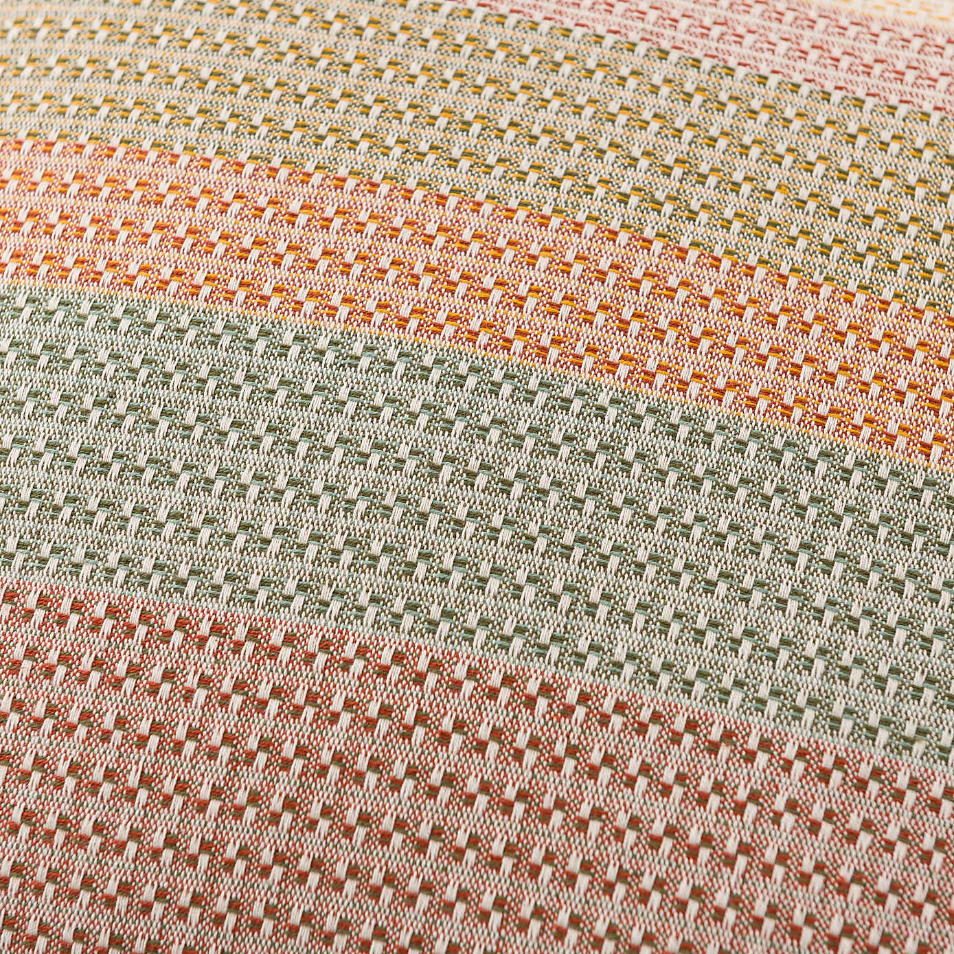 Woven Stripe Cotton Square Cushion Cover