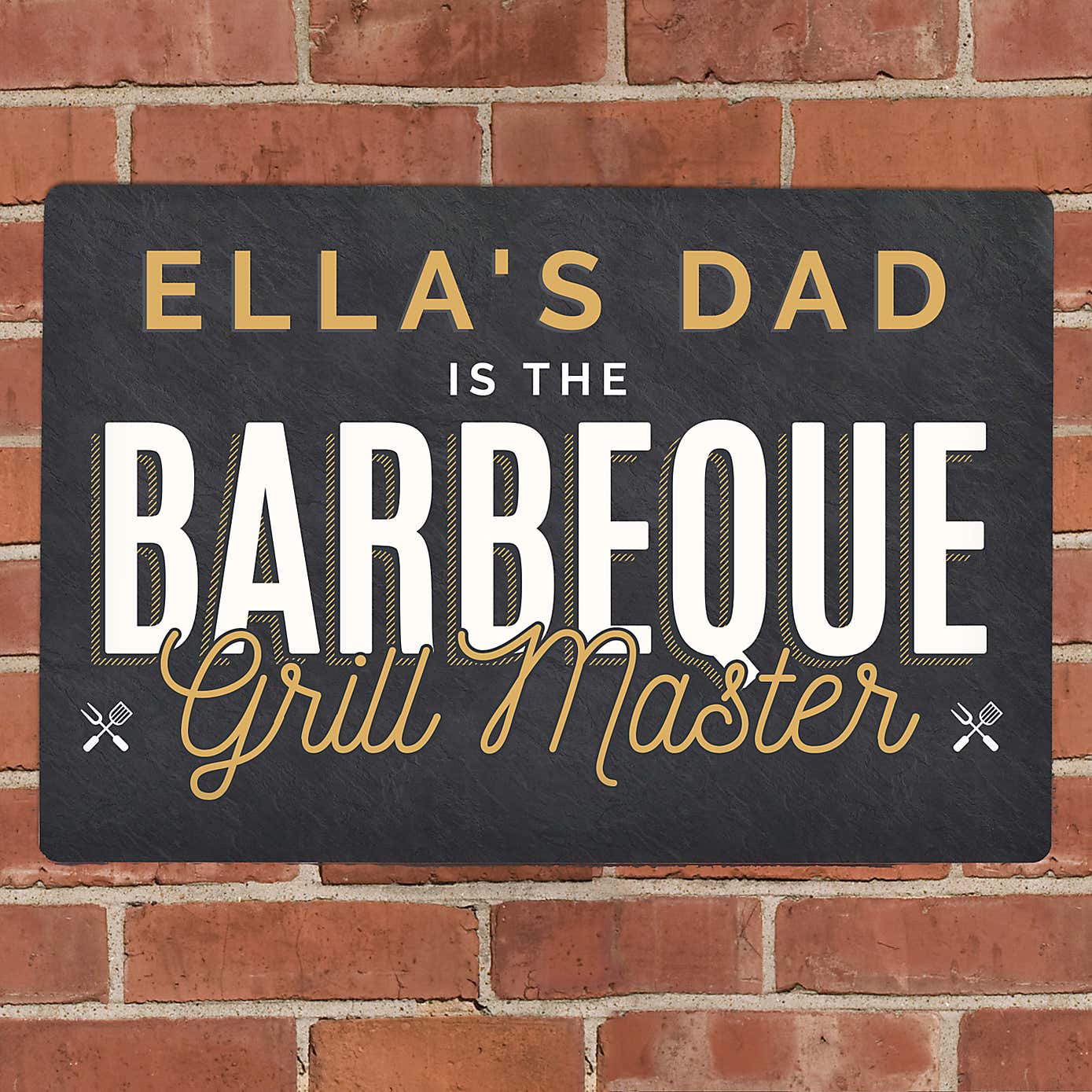 Personalised BBQ Grill Master Metal Sign