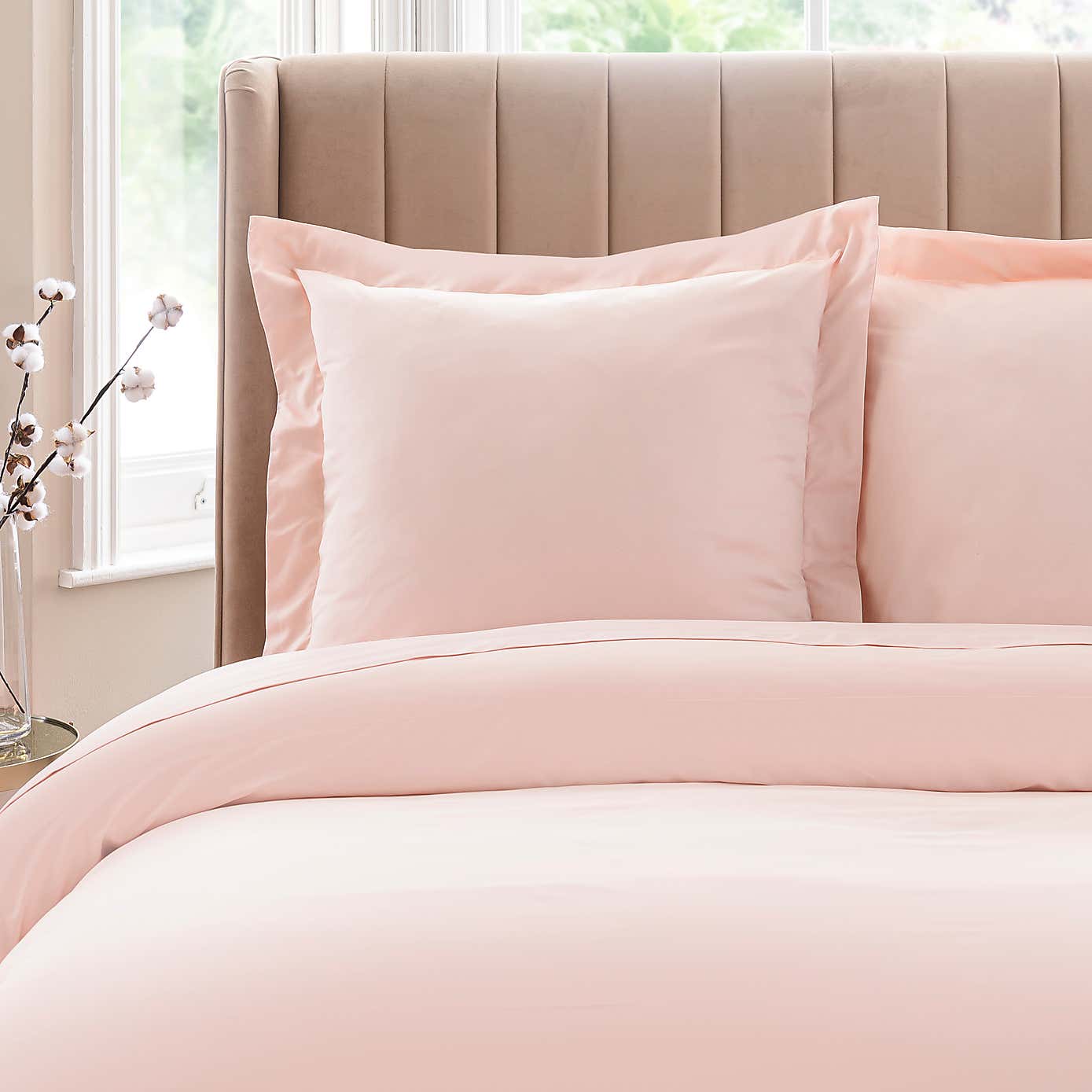 Dorma 300 Thread Count 100% Cotton Sateen Plain Continental Square Pillowcase