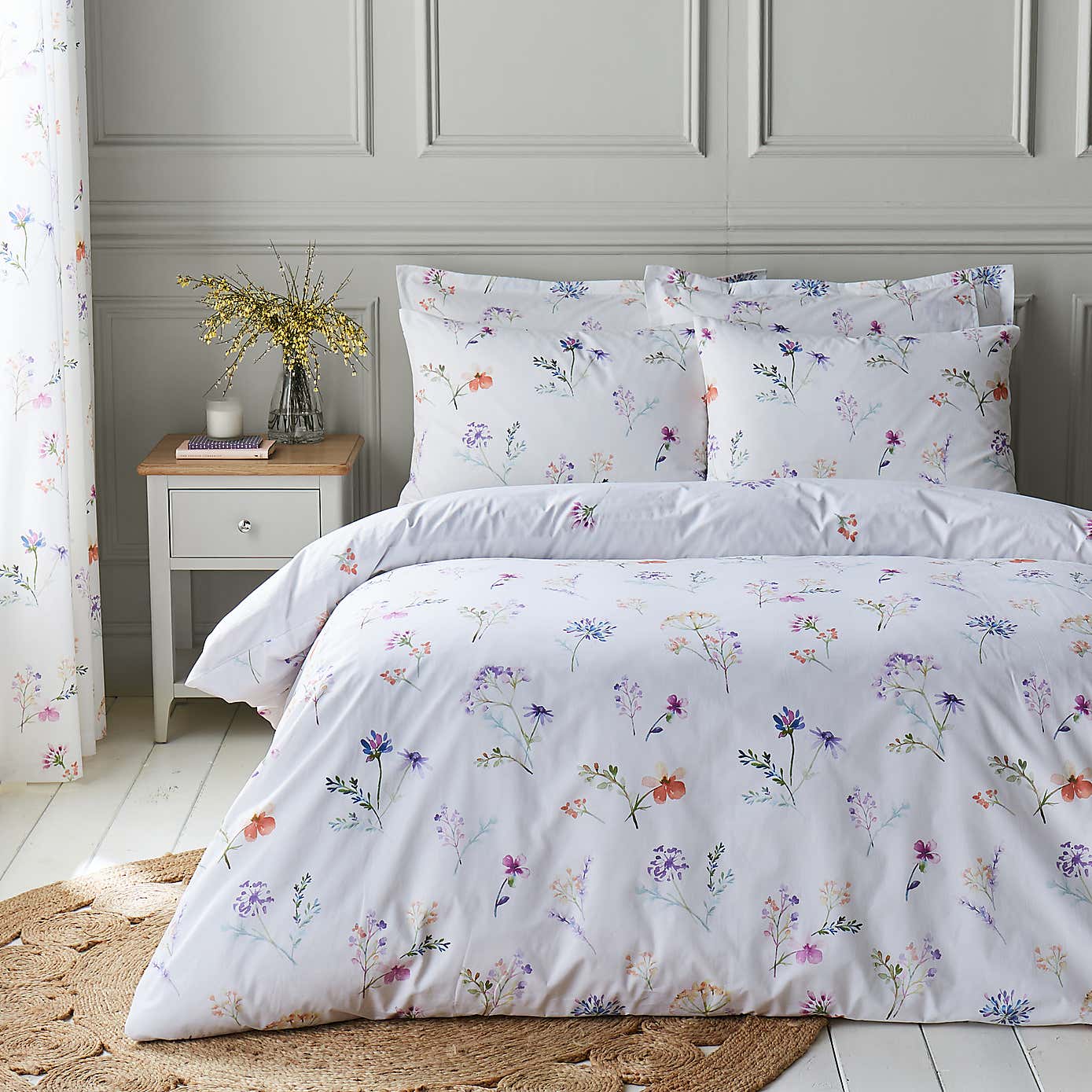 Springfield Floral Lilac Duvet Cover and Pillowcase Set