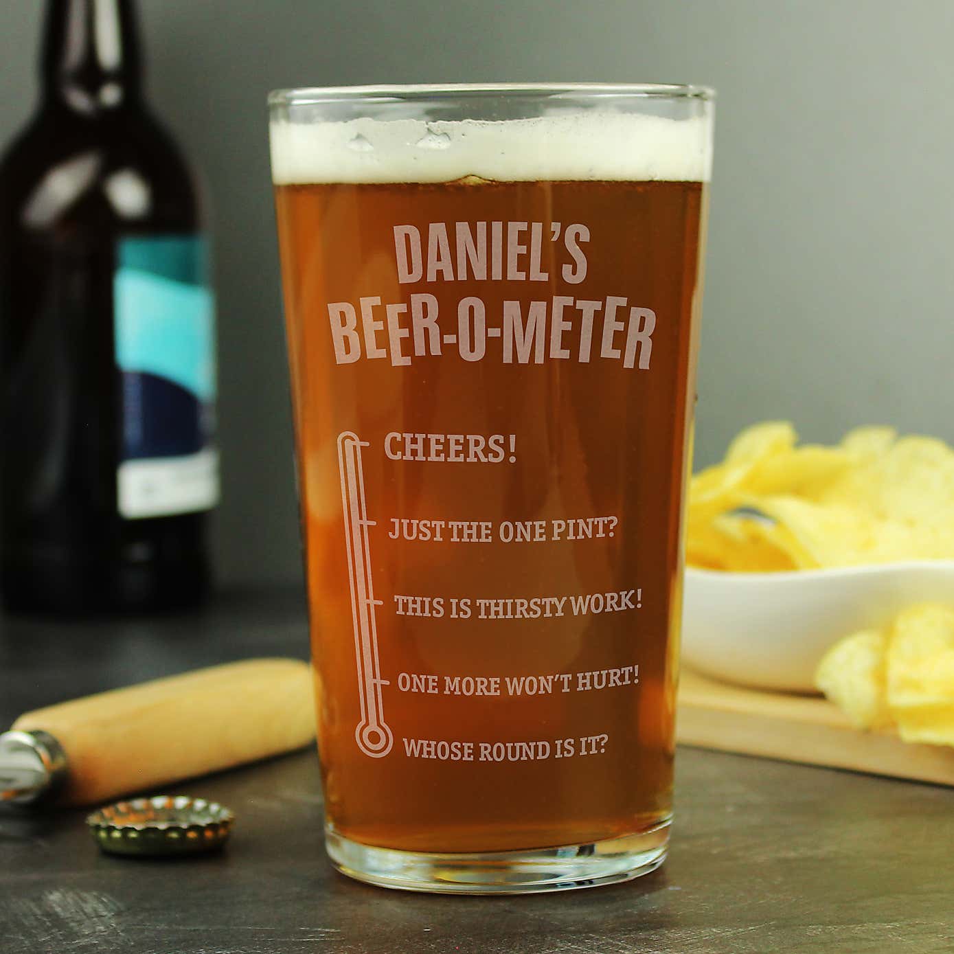 Personalised BeeroMeter Pint Glass