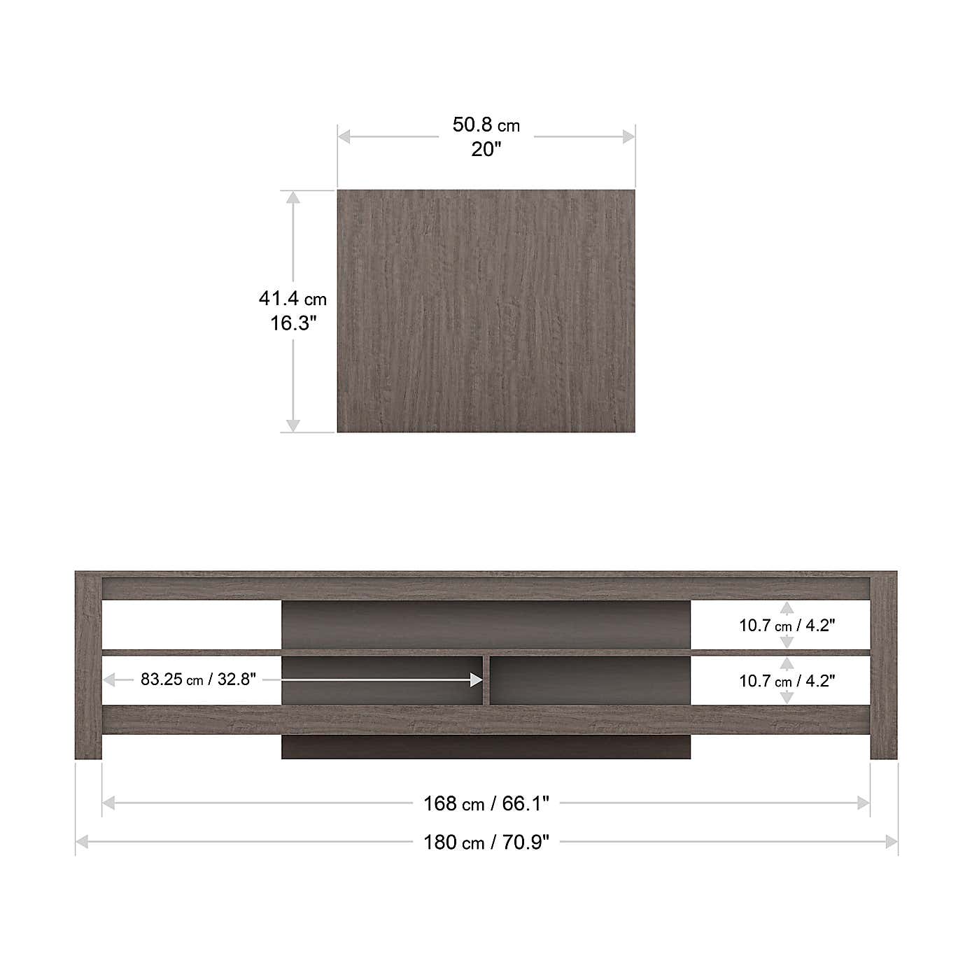 Calibre Wide TV Stand 180cm, Oak Effect