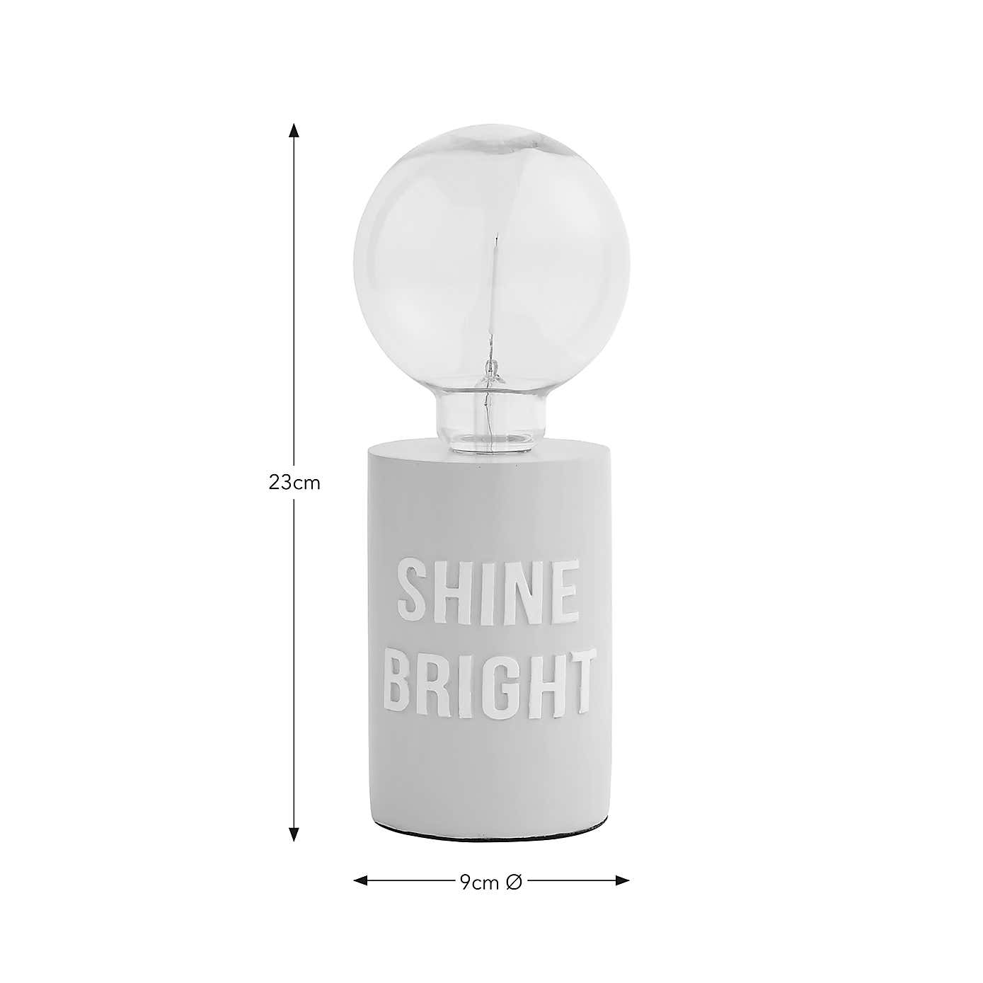 Shine Bright Bulb Holder Table Lamp