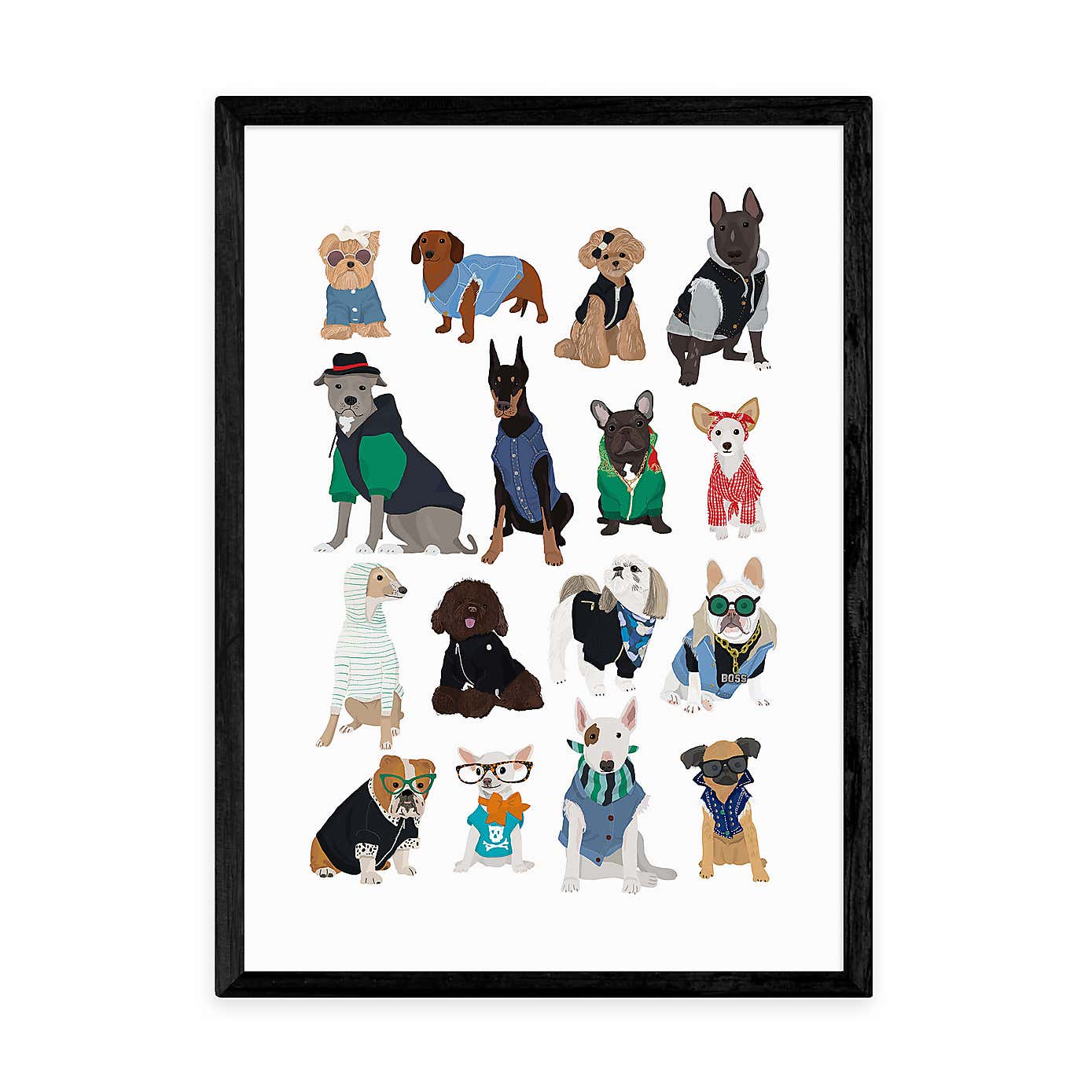 East End Prints Cool Dogs Print