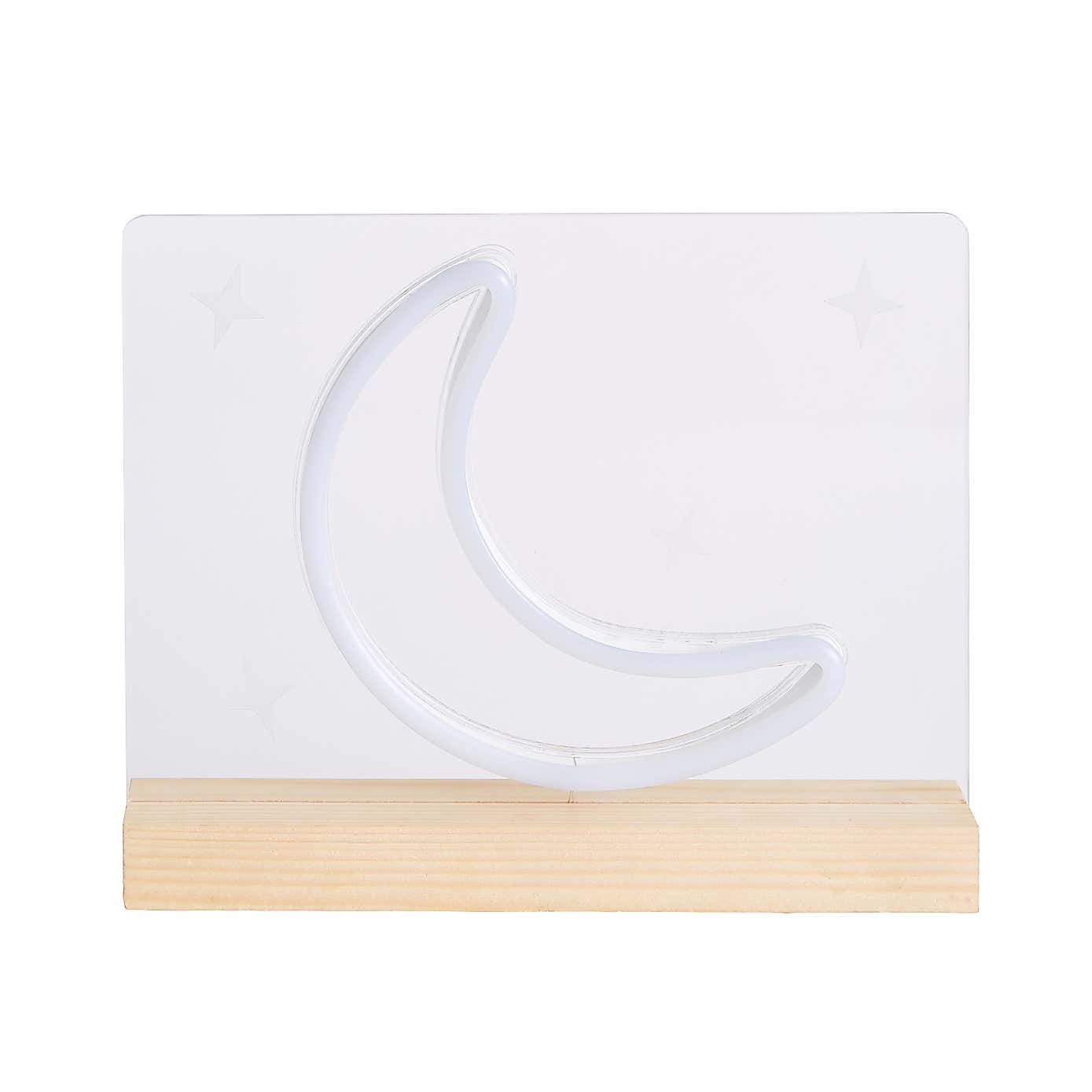 Moon and Stars Neon Table Light