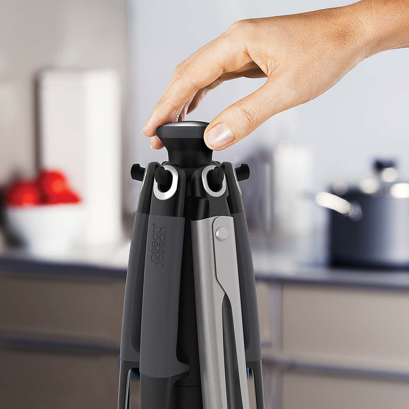 Joseph Joseph Elevate Grey 6 Piece Utensil Set and Carousel